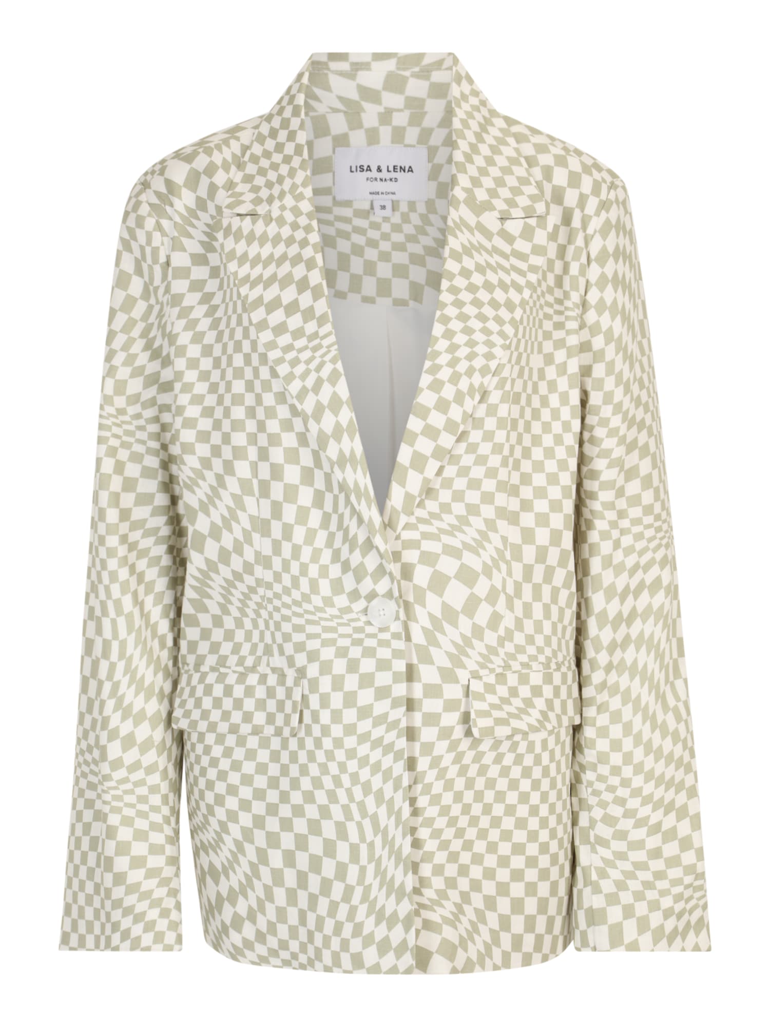 NA-KD Blazer 'Lisa & Lena'  oliva / bela