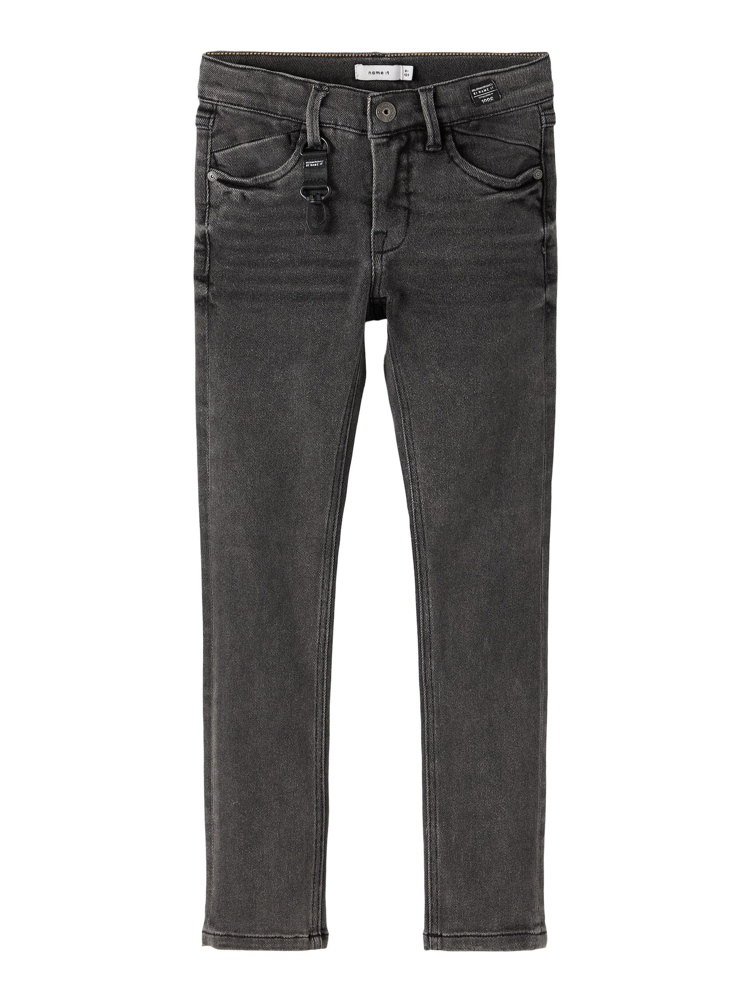 NAME IT Kavbojke 'Theo'  siv denim / bela