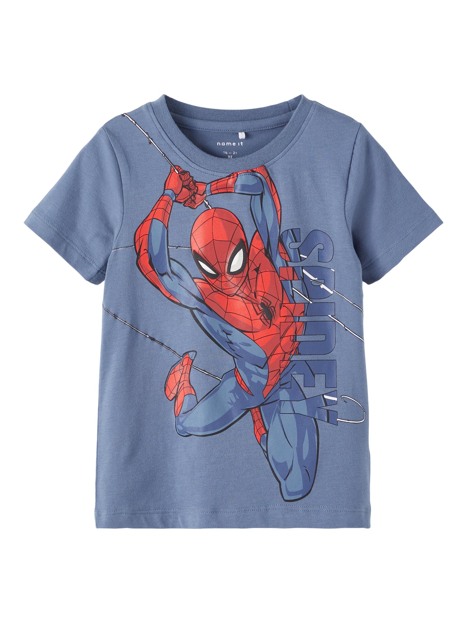 NAME IT Majica 'Jeppe Spiderman'  modra / golobje modra / rdeča