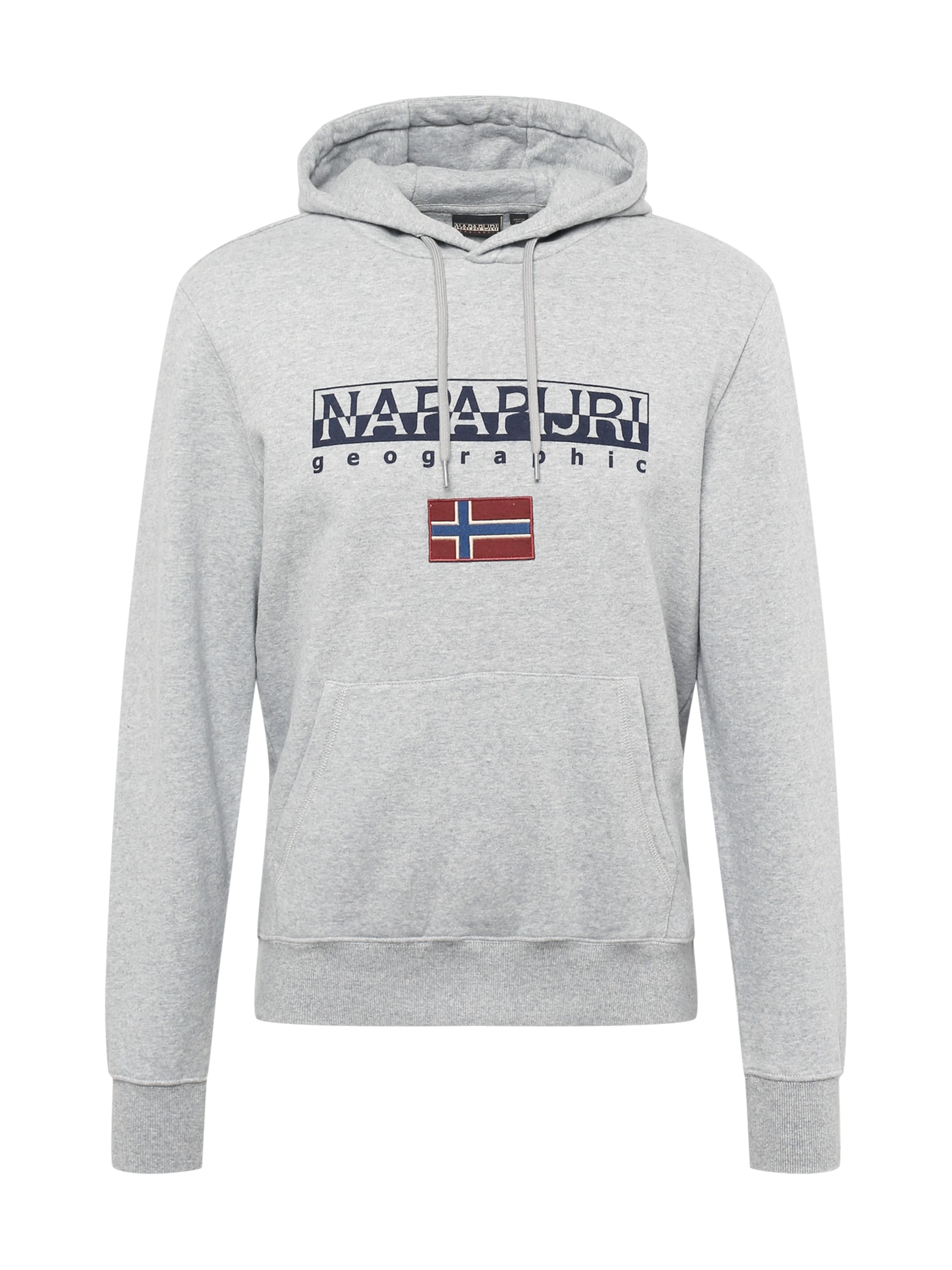 NAPAPIJRI Majica 'AYAS'  mornarska / pegasto siva / rdeča