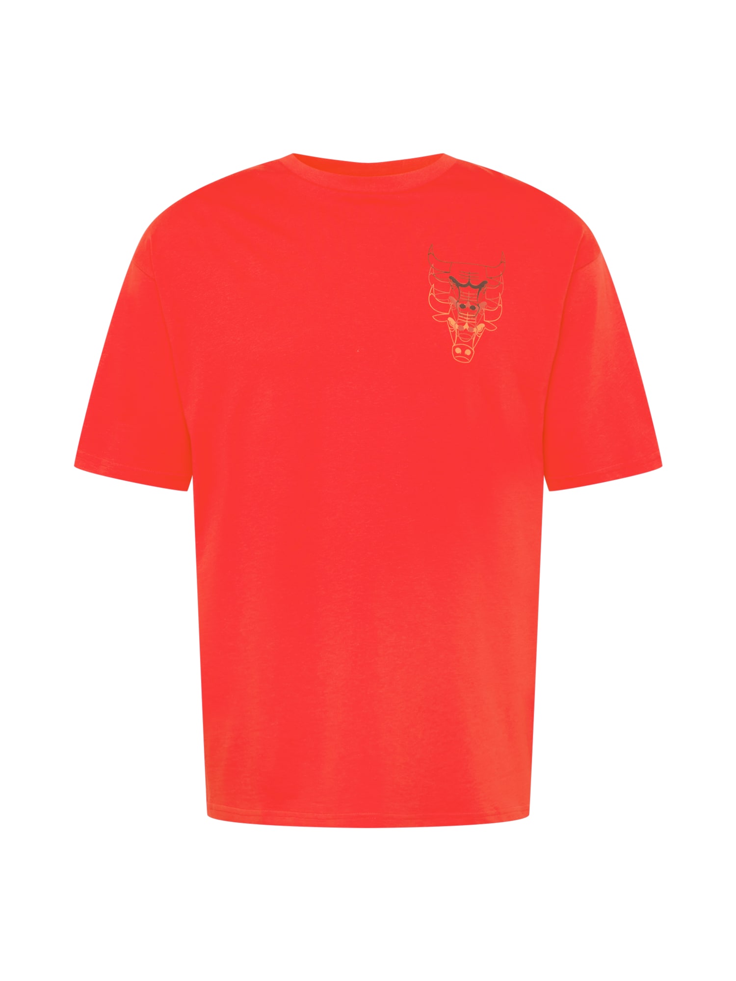 NEW ERA Majica  rumena / rdeča / črna