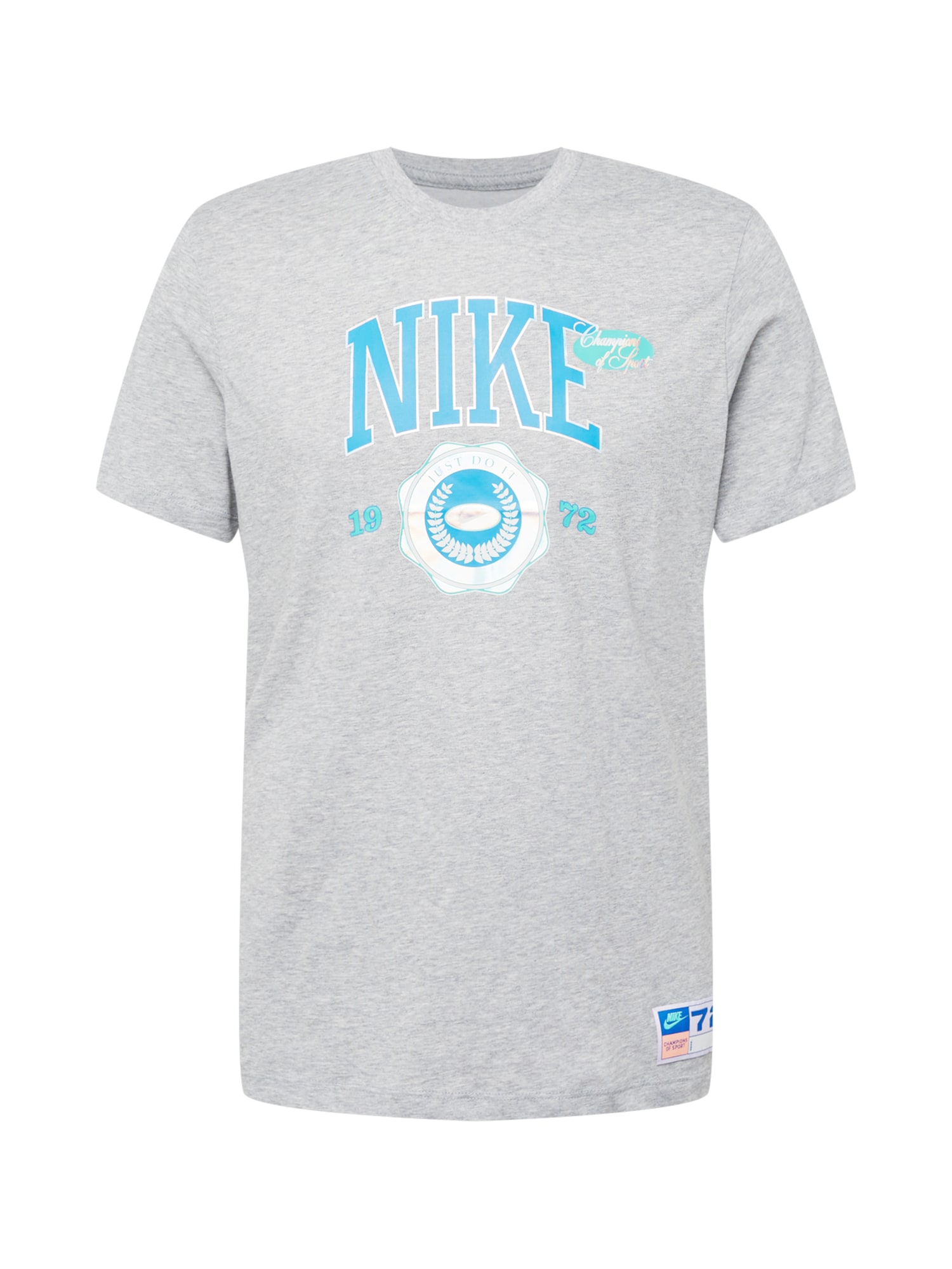 NIKE Funkcionalna majica  azur / svetlo siva / bela