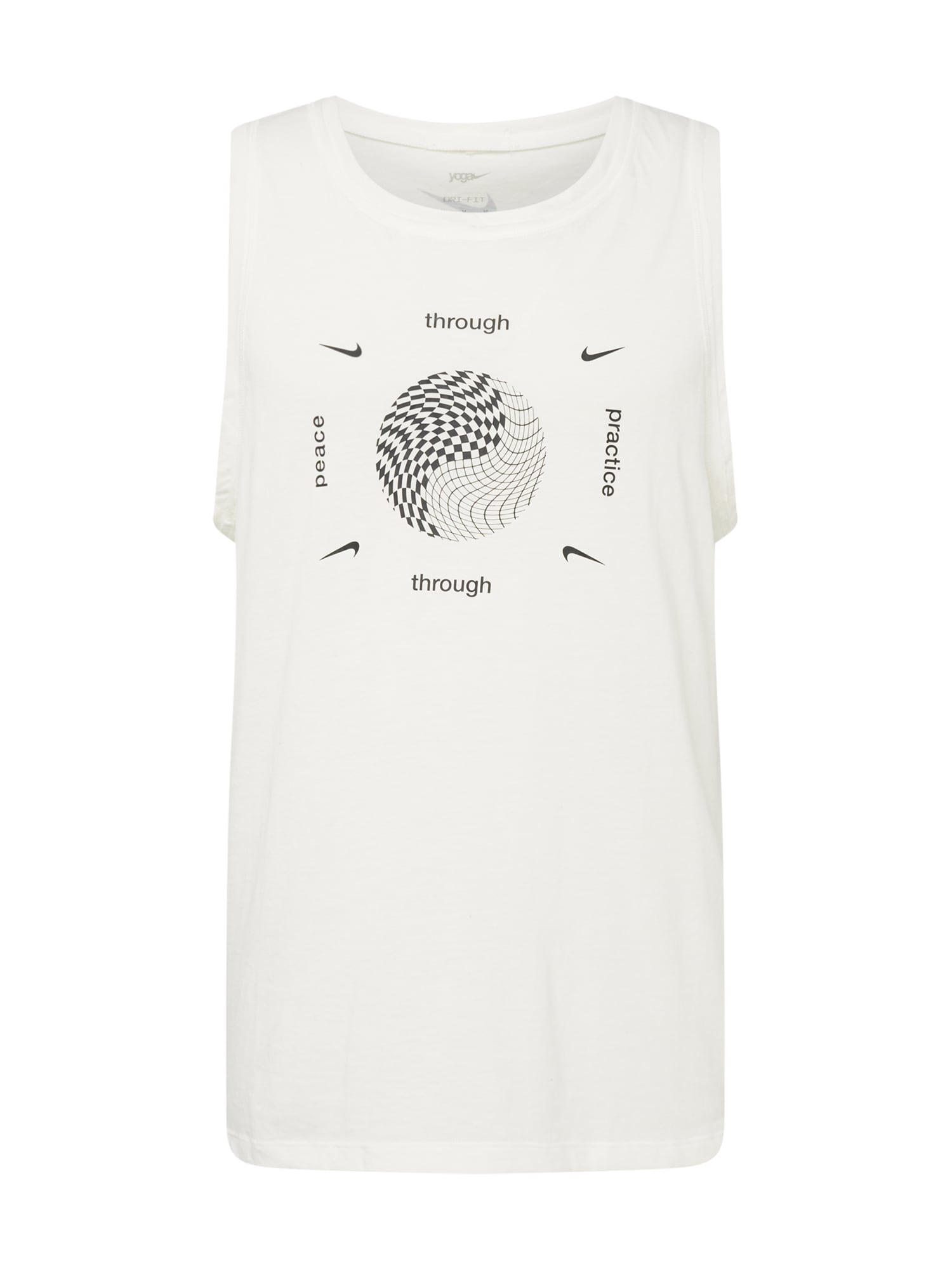 NIKE Funkcionalna majica  kremna / črna