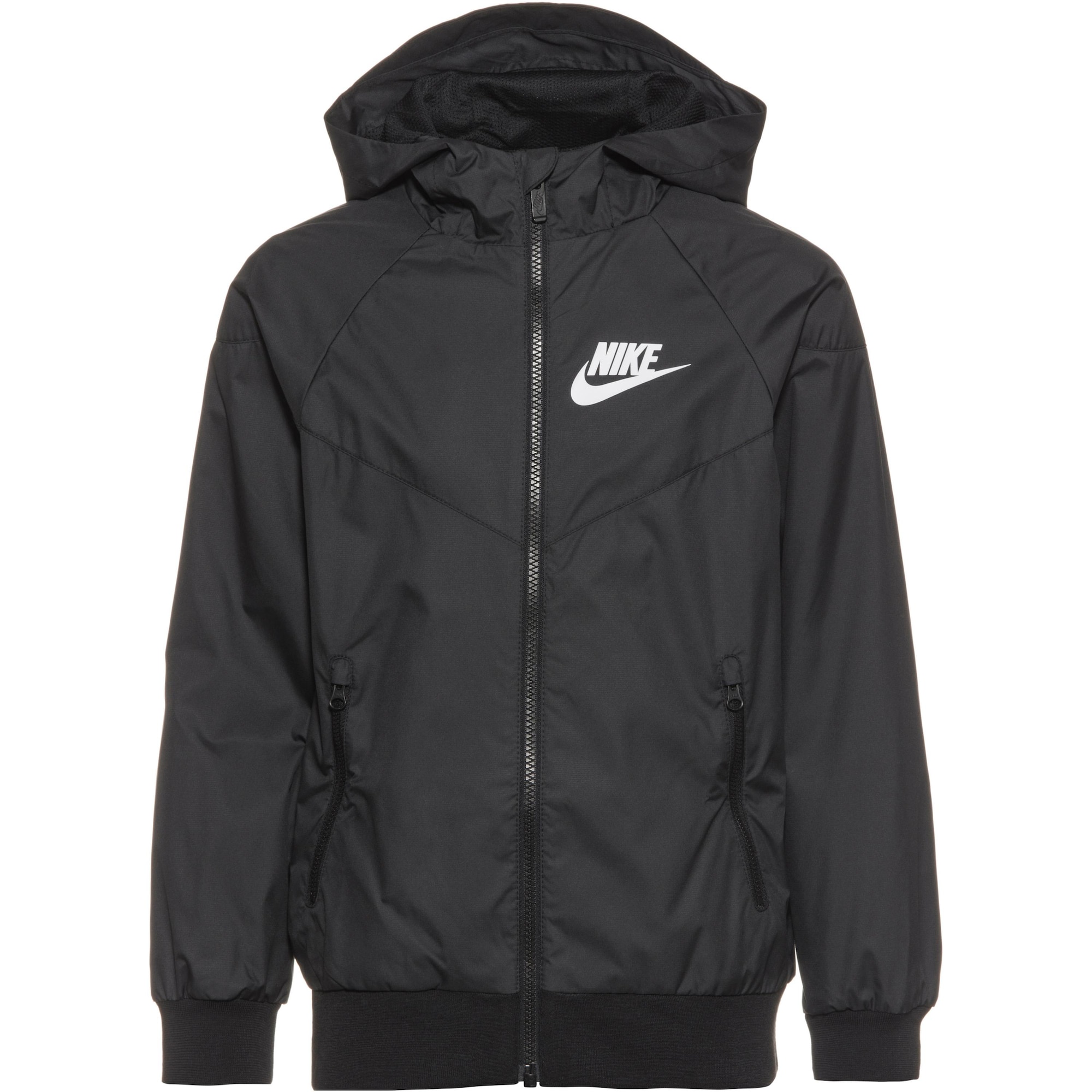 NIKE Športna jakna  črna / bela