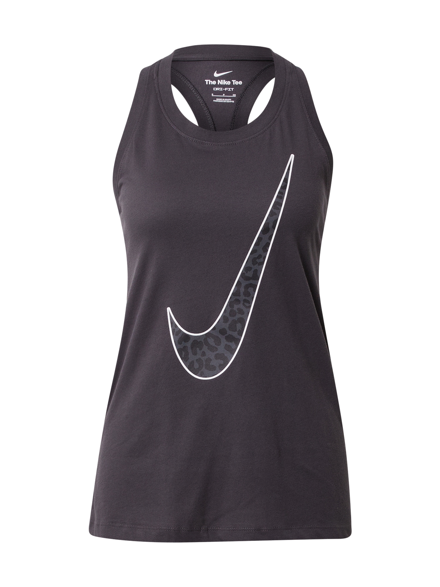 NIKE Športni top 'ONE HOOK'  antracit / temno siva / bela