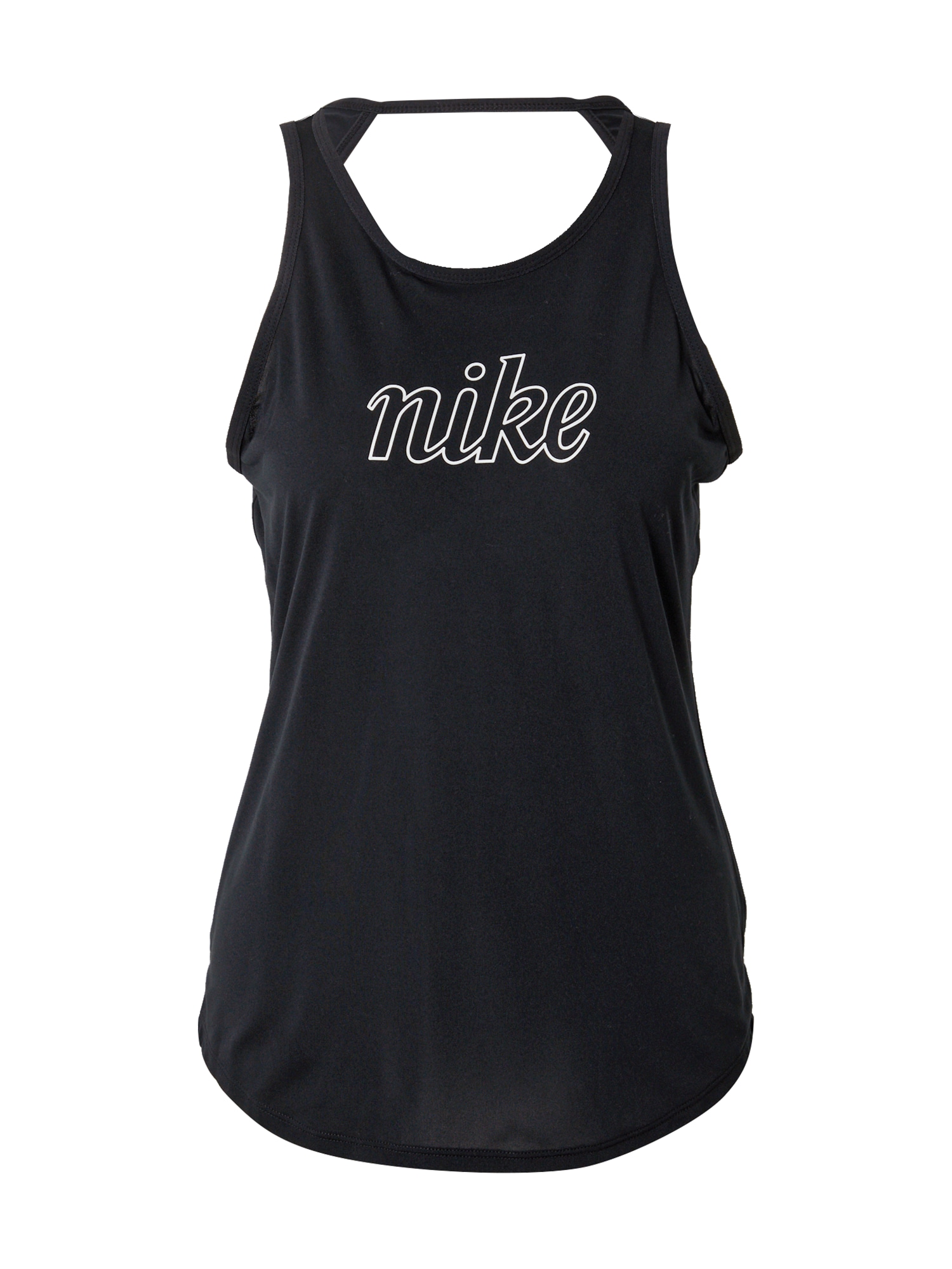 NIKE Športni top  črna / bela