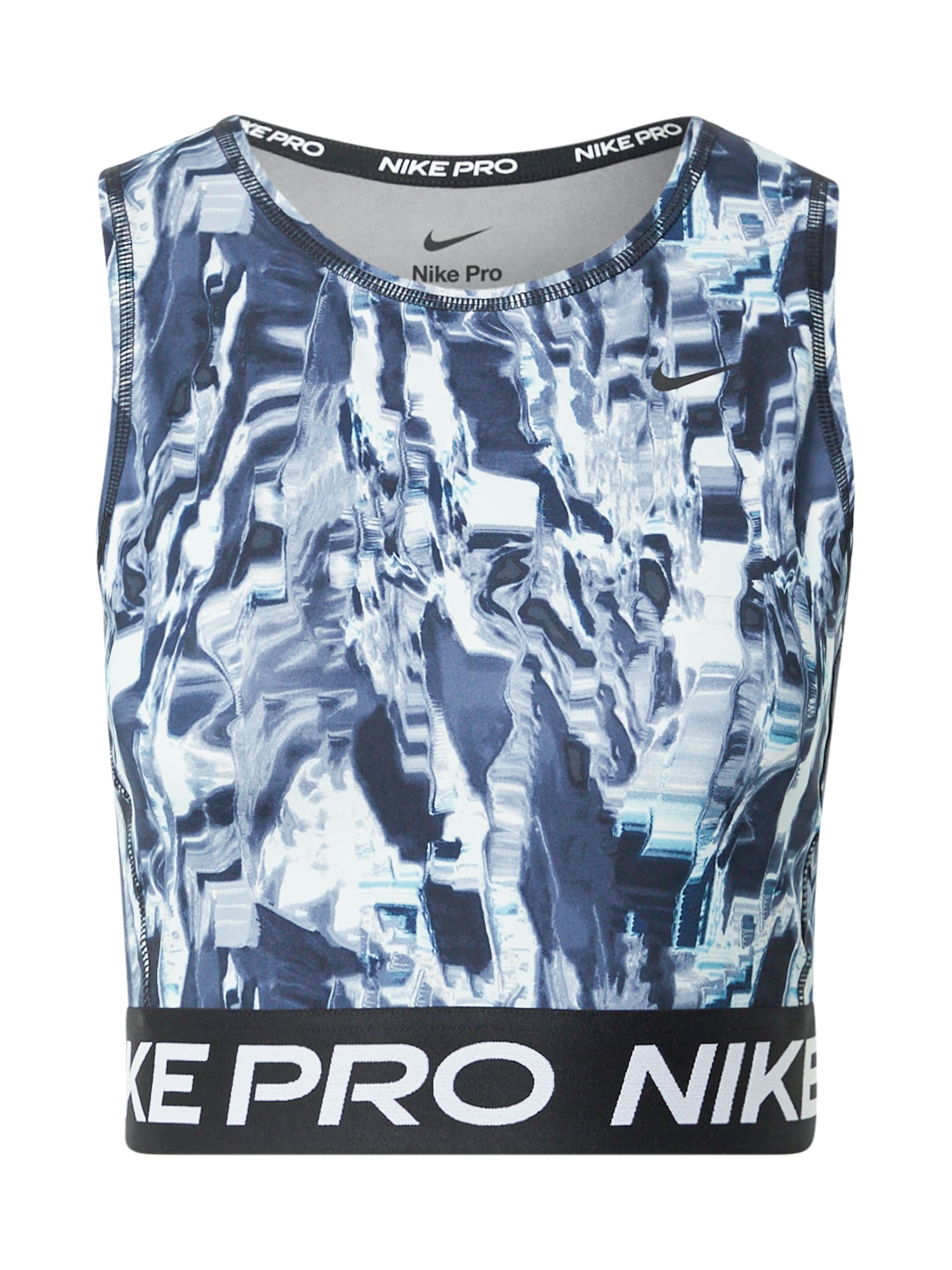 NIKE Športni top  golobje modra / pastelno modra / črna / bela