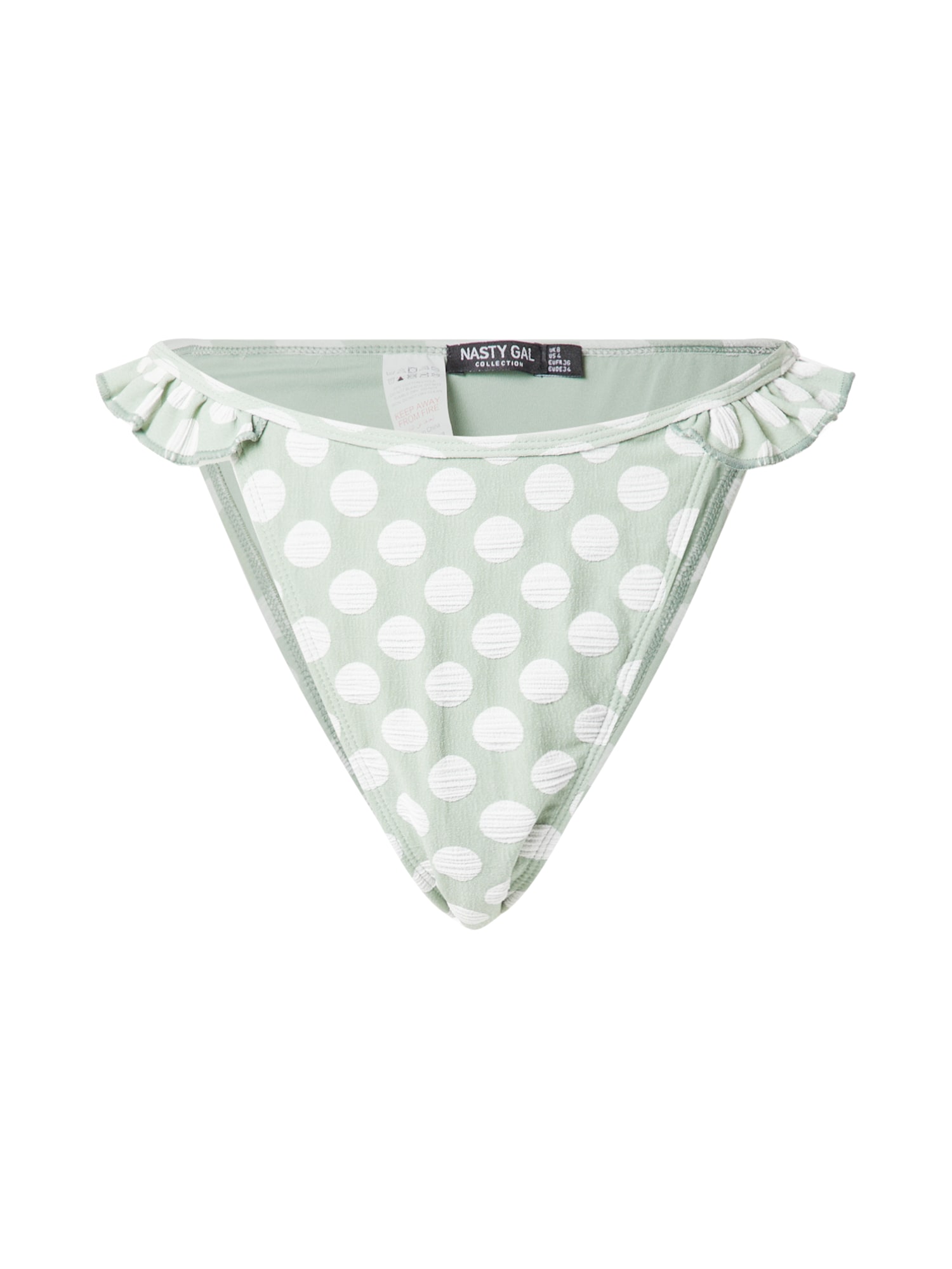 Nasty Gal Bikini hlačke  pastelno zelena / bela