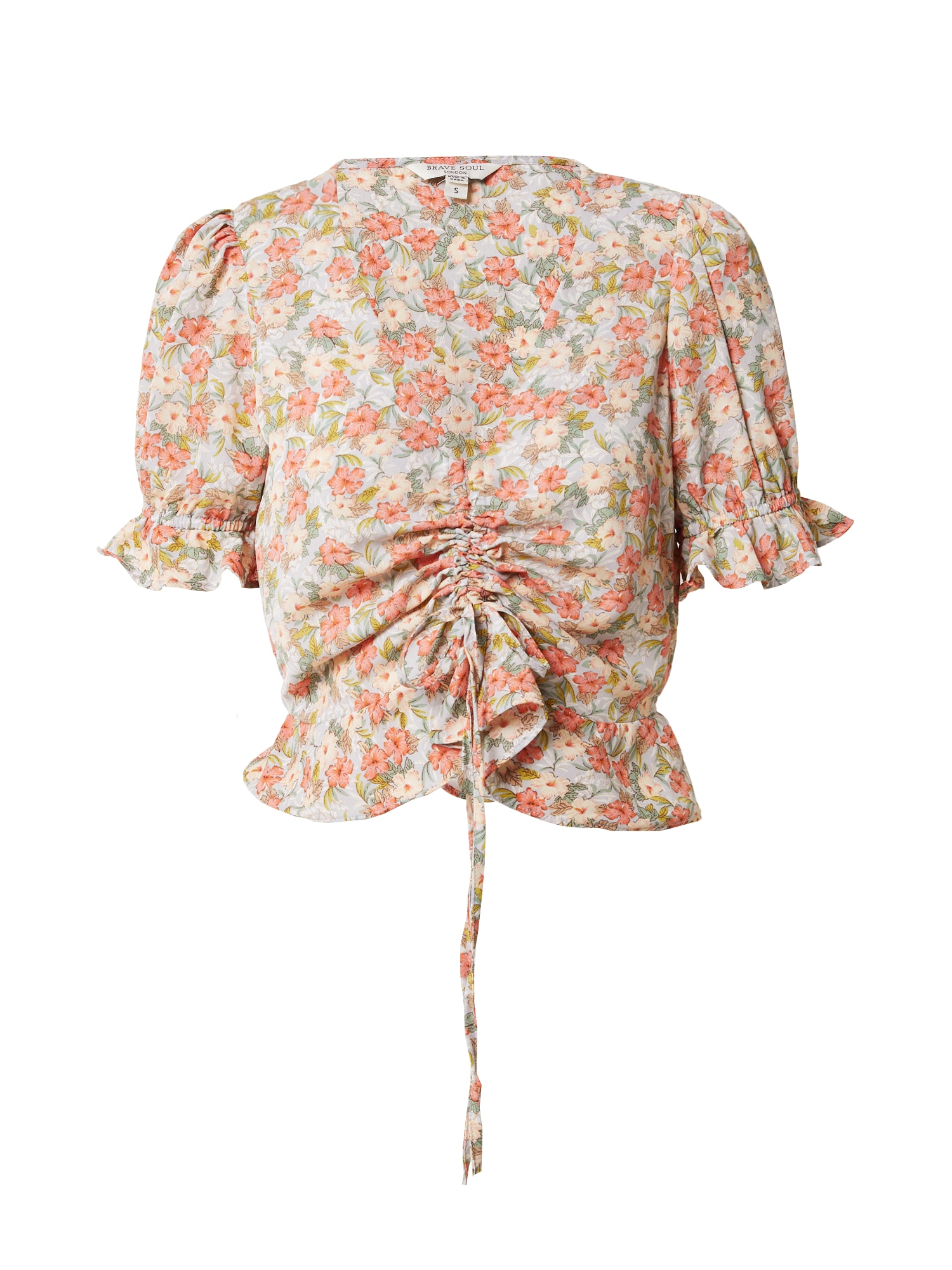 Nasty Gal Bluza  siva / zelena / melona / bela