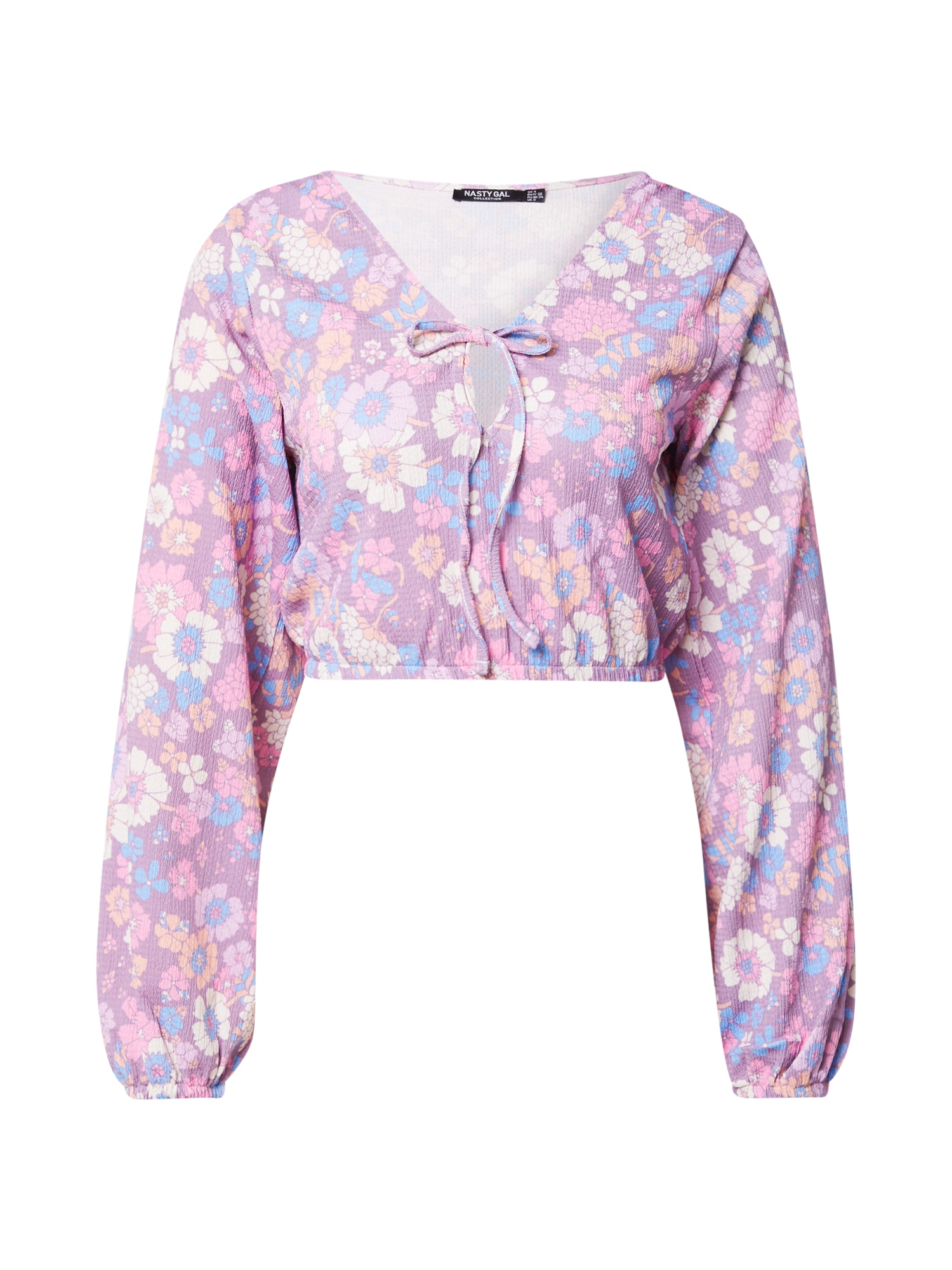 Nasty Gal Bluza  svetlo modra / lila / oranžna / bela