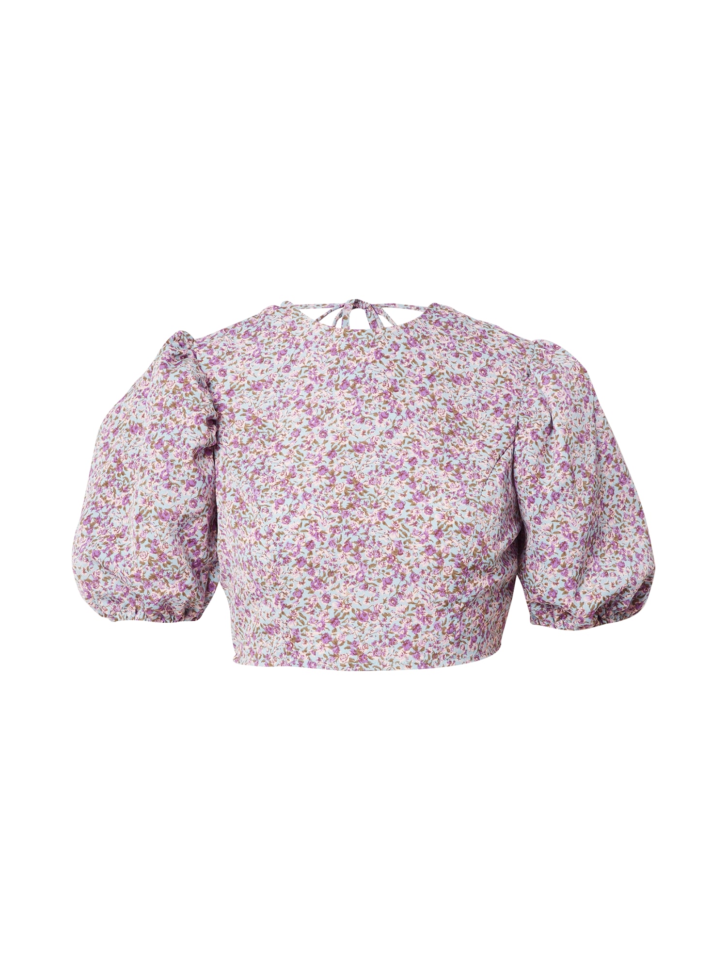 Nasty Gal Bluza  svetlo modra / oliva / lila / bela