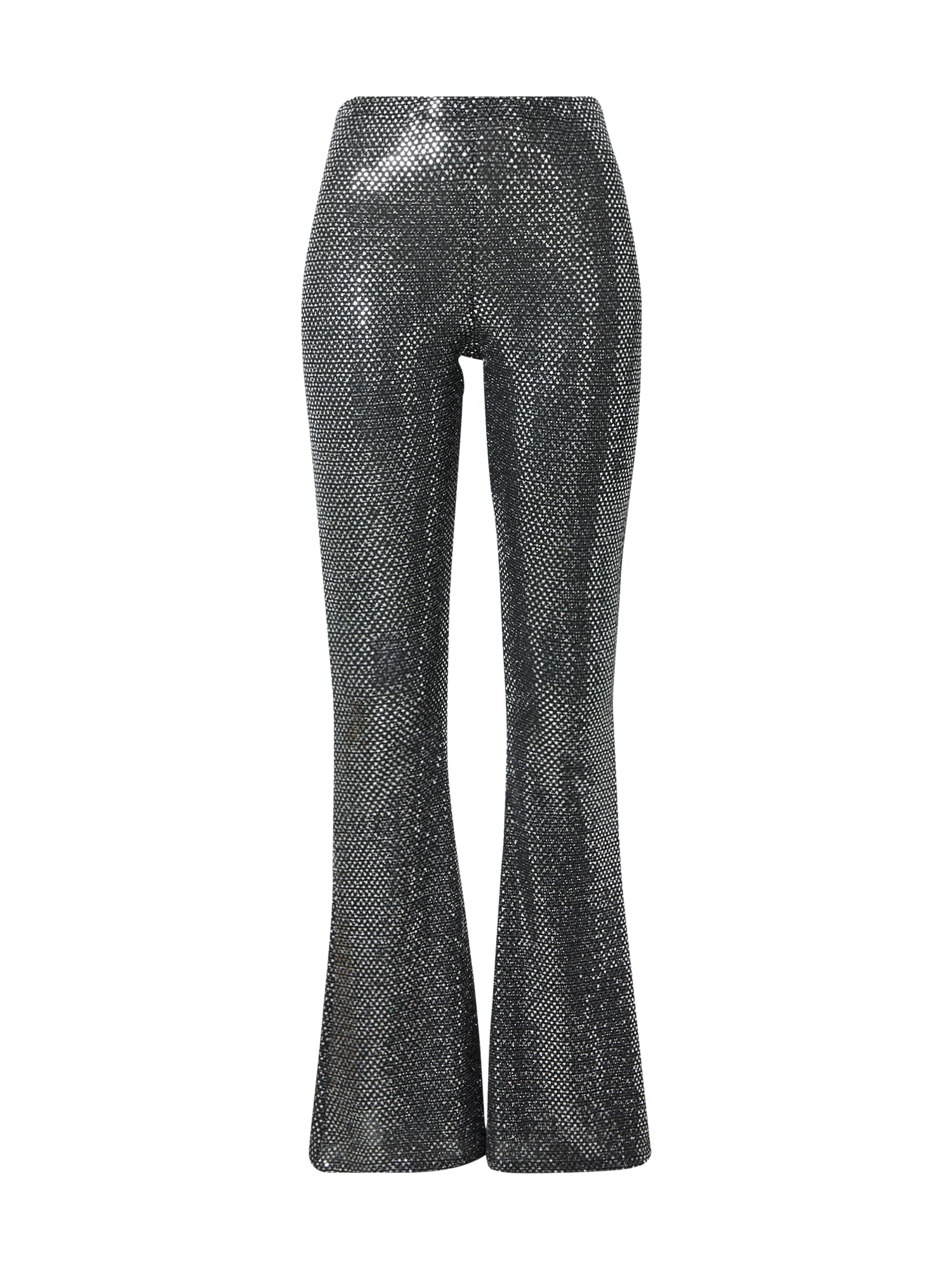 Nasty Gal Hlače  črna / srebrna