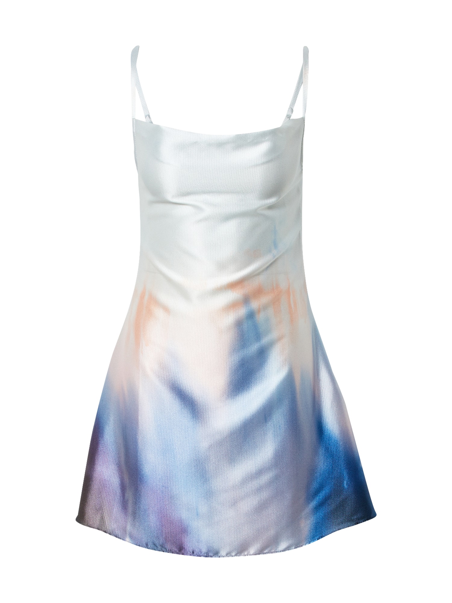 Nasty Gal Koktejl obleka  modra / azur / temno liila / oranžna