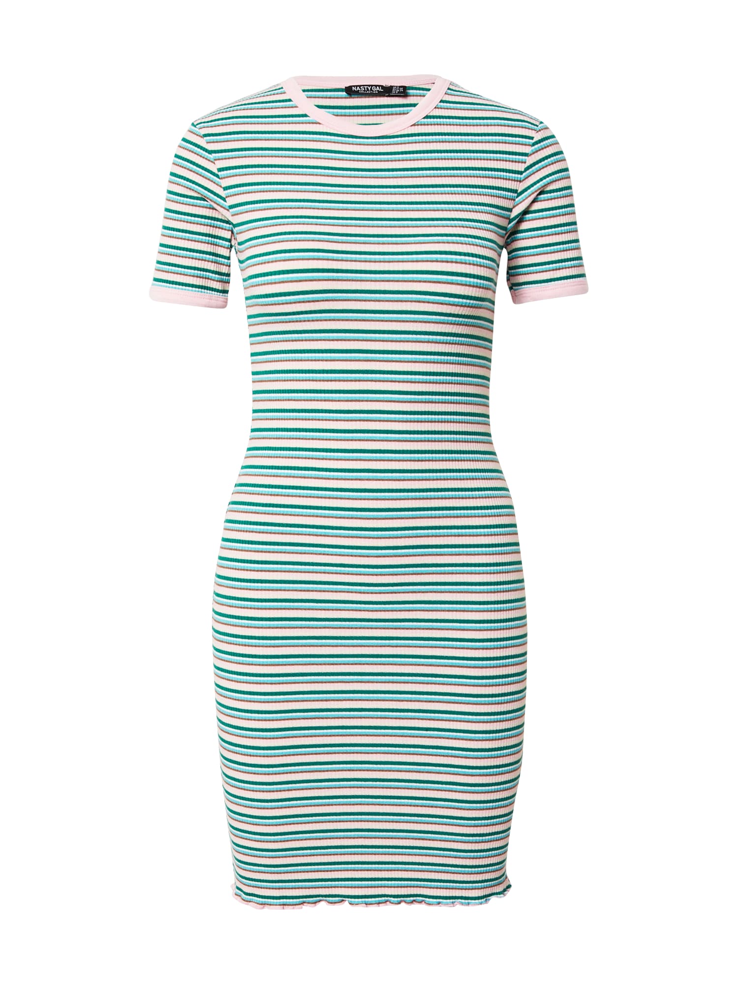 Nasty Gal Obleka  rjava / zelena / roza