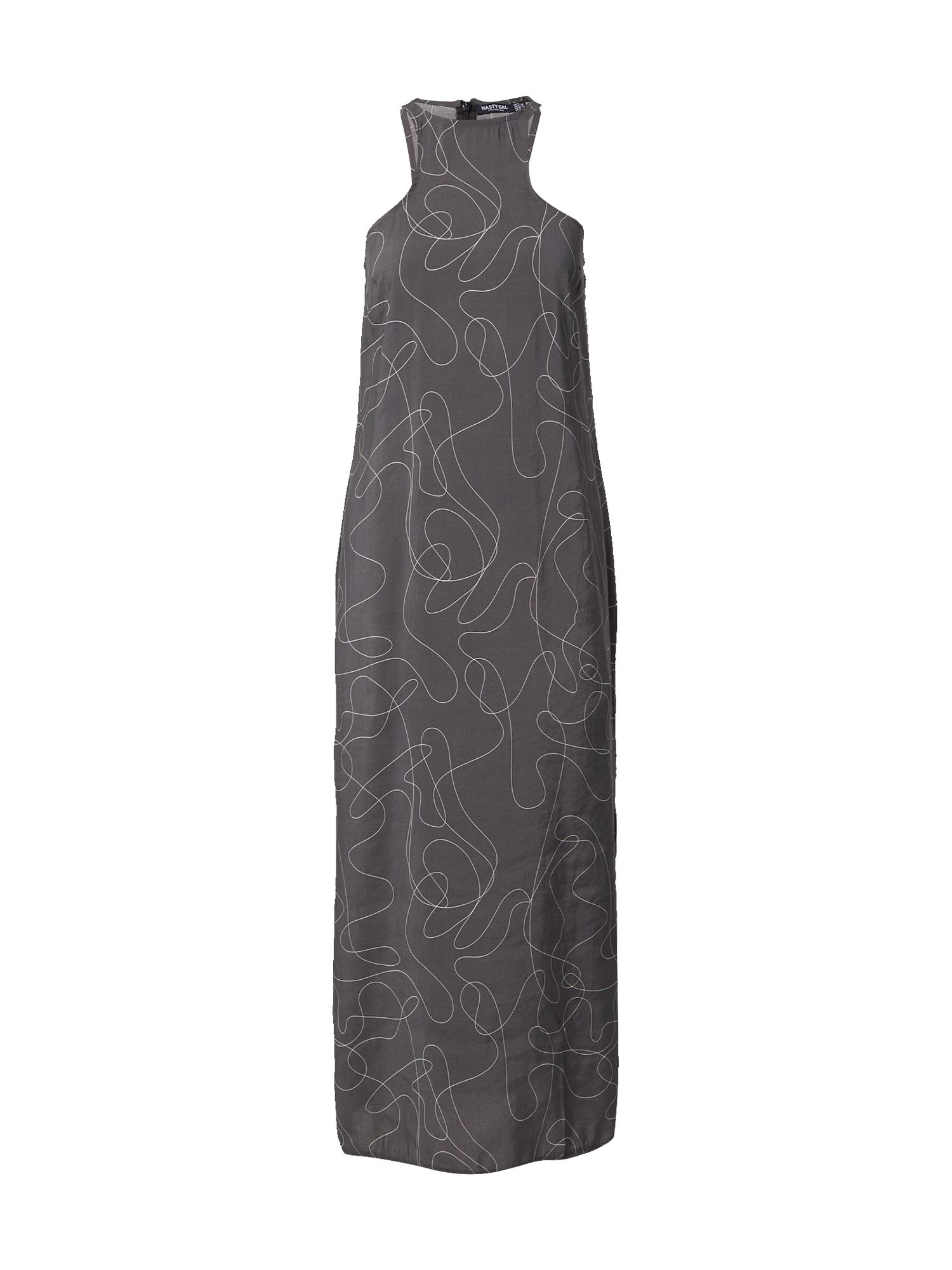 Nasty Gal Obleka  temno siva / bela