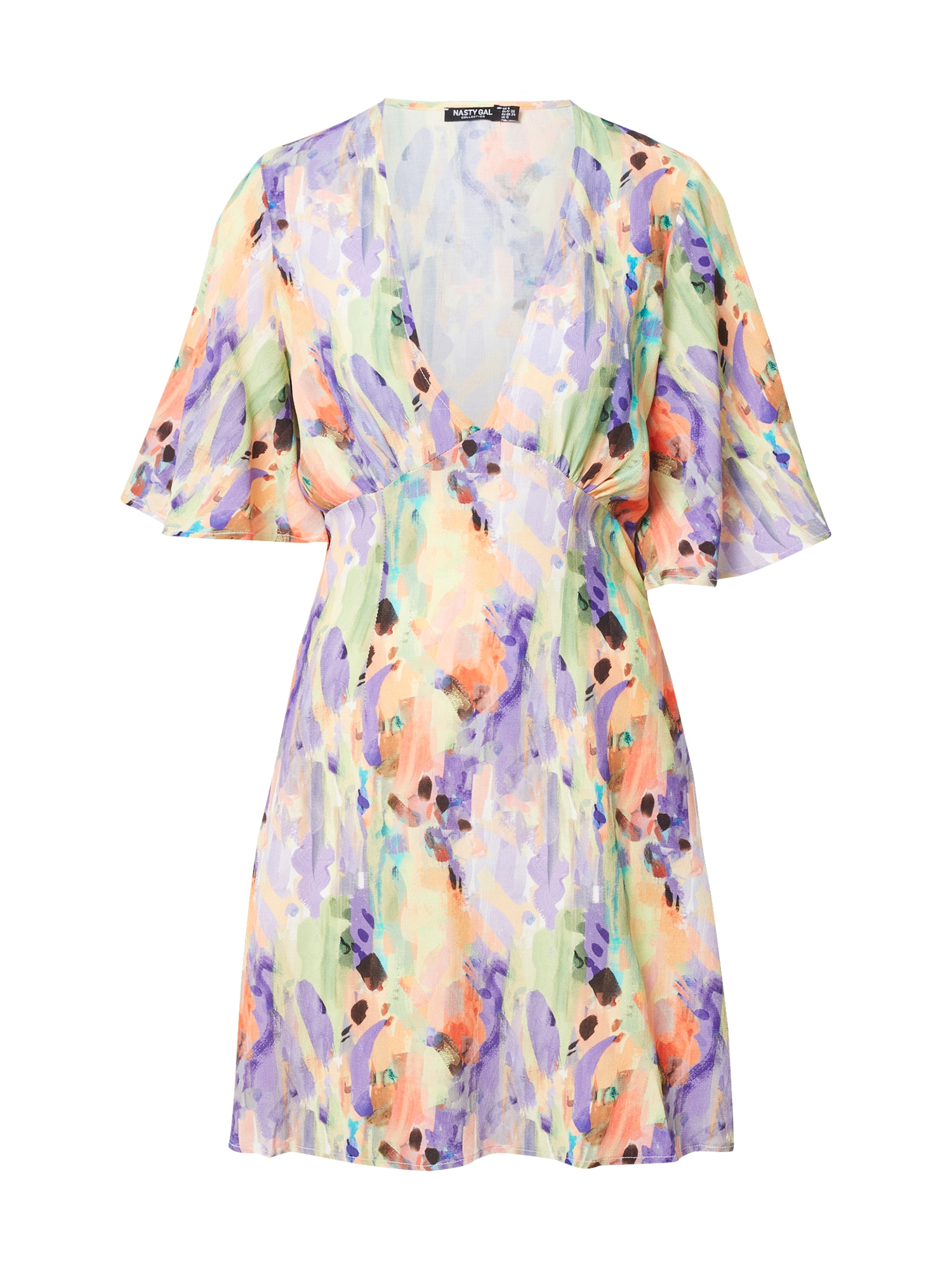 Nasty Gal Poletna obleka  rumena / svetlo zelena / lila / oranžna