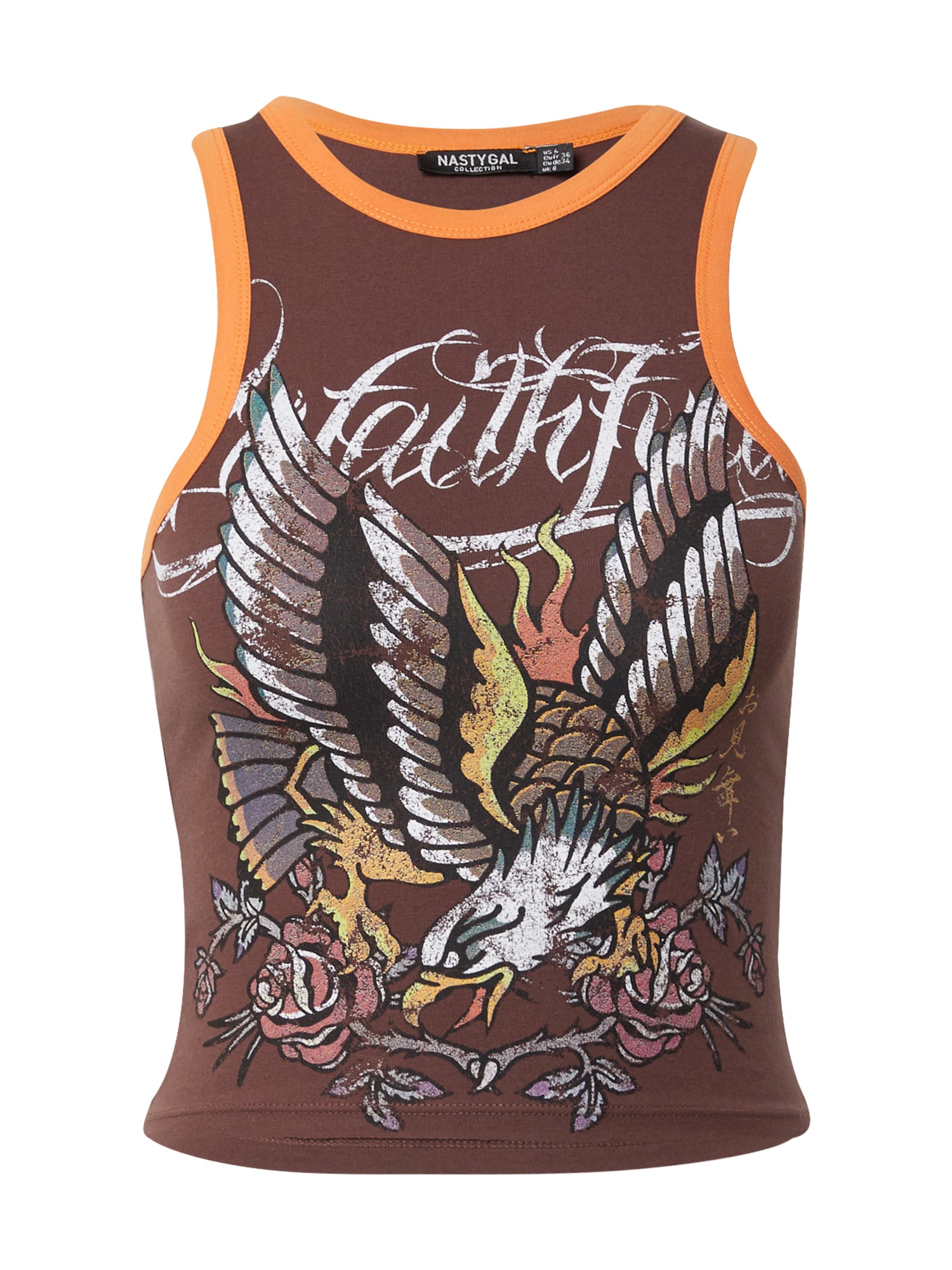 Nasty Gal Top  čokolada / mešane barve