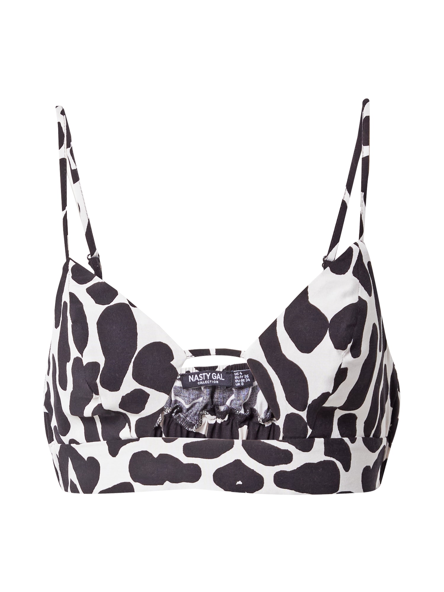 Nasty Gal Top  črna / bela