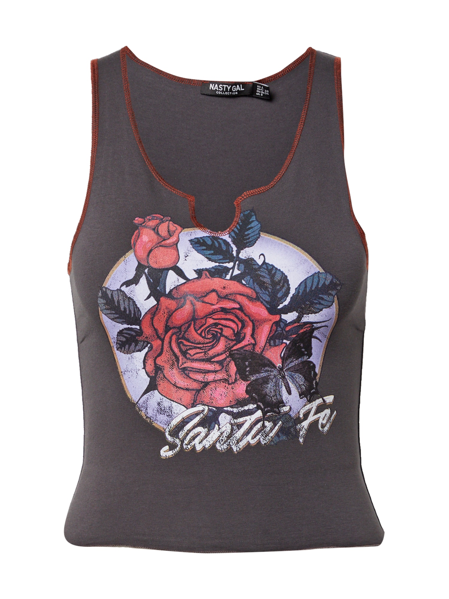 Nasty Gal Top  mešane barve / črna