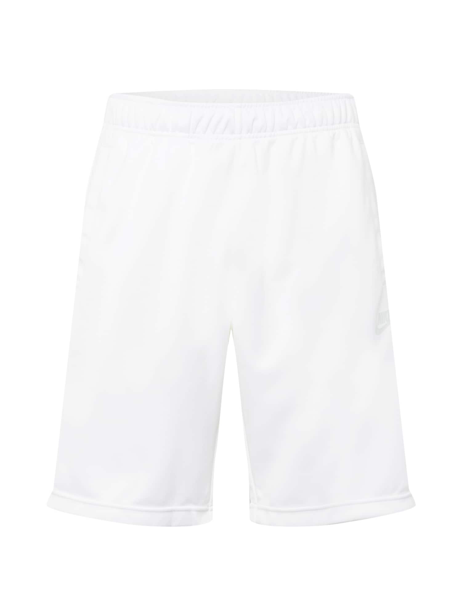 Nike Sportswear Hlače 'REPEAT'  srebrno-siva / bela