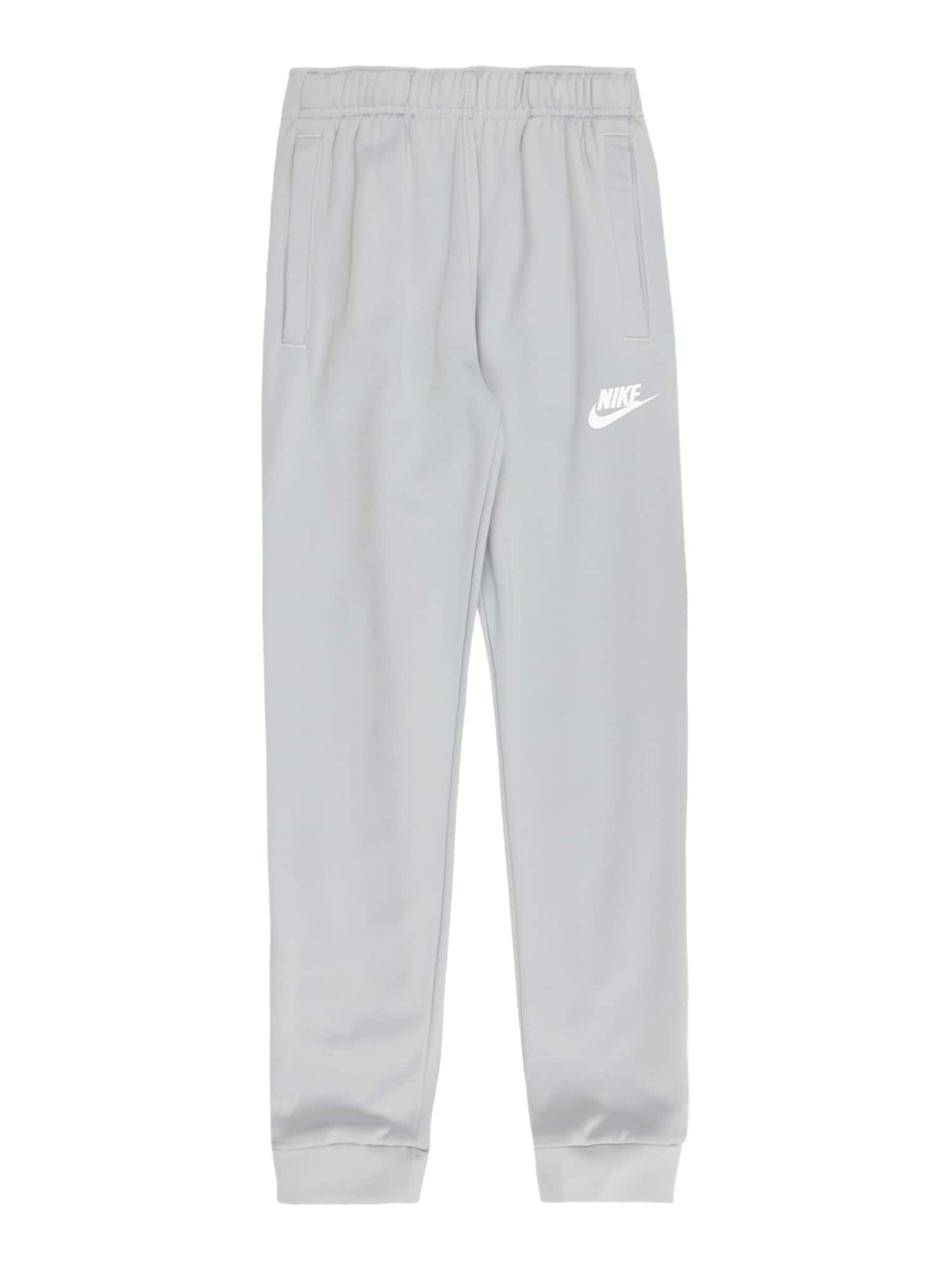 Nike Sportswear Hlače 'REPEAT'  svetlo siva / črna / bela