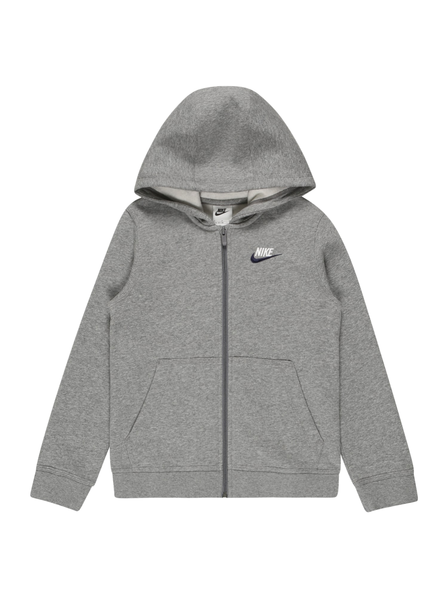 Nike Sportswear Jopa na zadrgo  pegasto siva / črna / bela