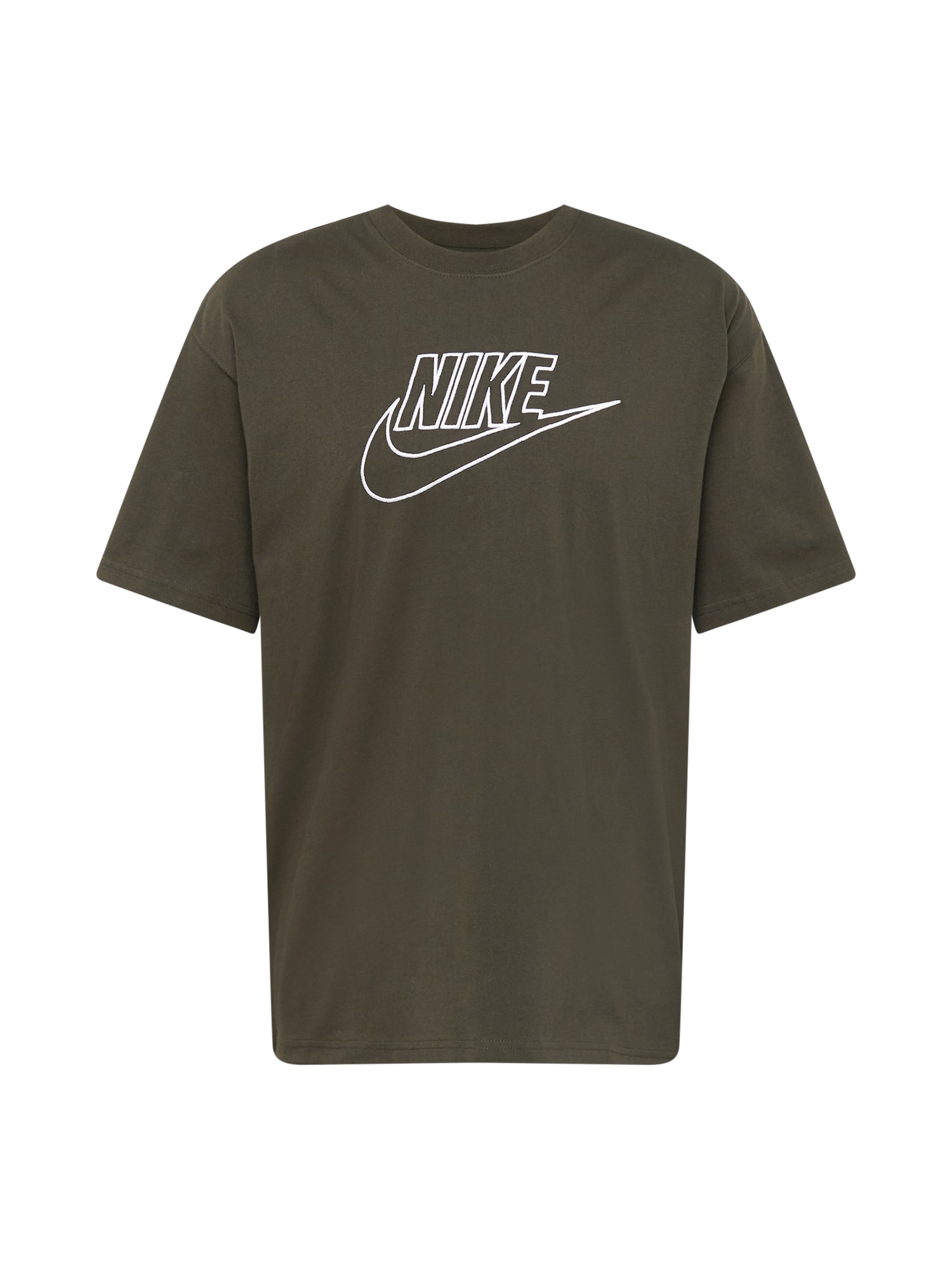 Nike Sportswear Majica  temno zelena / bela