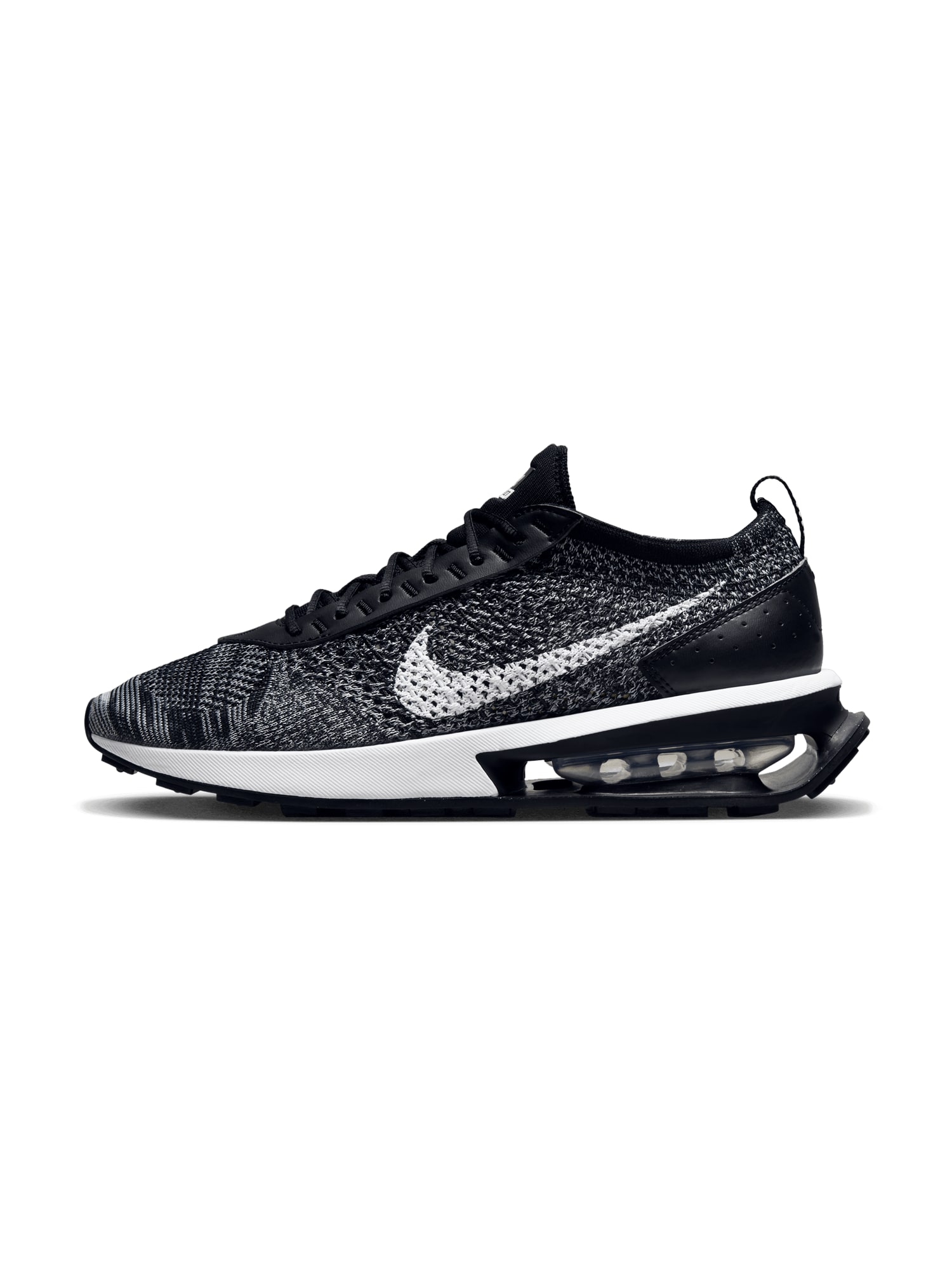 Nike Sportswear Nizke superge 'Flyknit Racer'  črna / pegasto črna / bela
