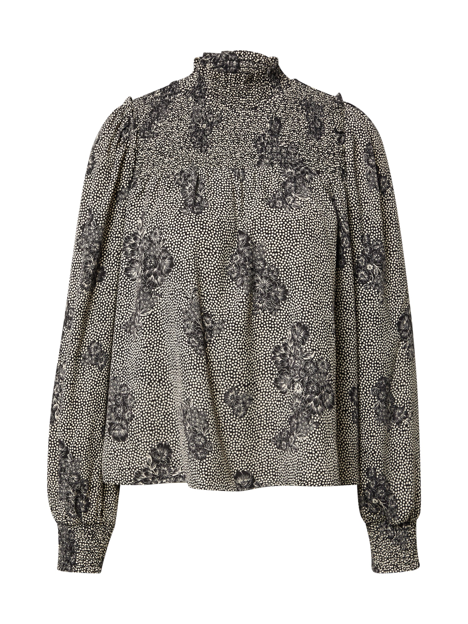 OBJECT Bluza 'EVELYN'  črna / bela