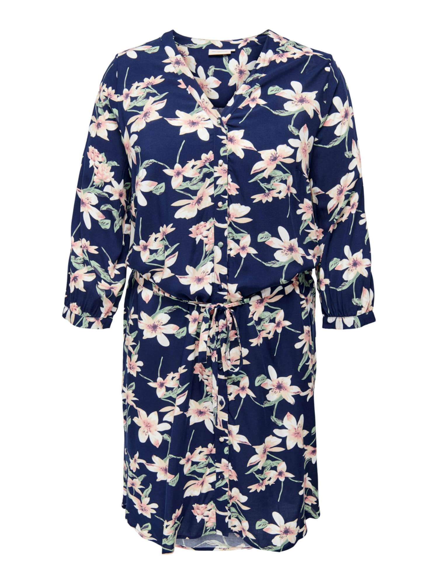 ONLY Carmakoma Obleka 'Anita'  marine / pastelno zelena / temno liila / roza