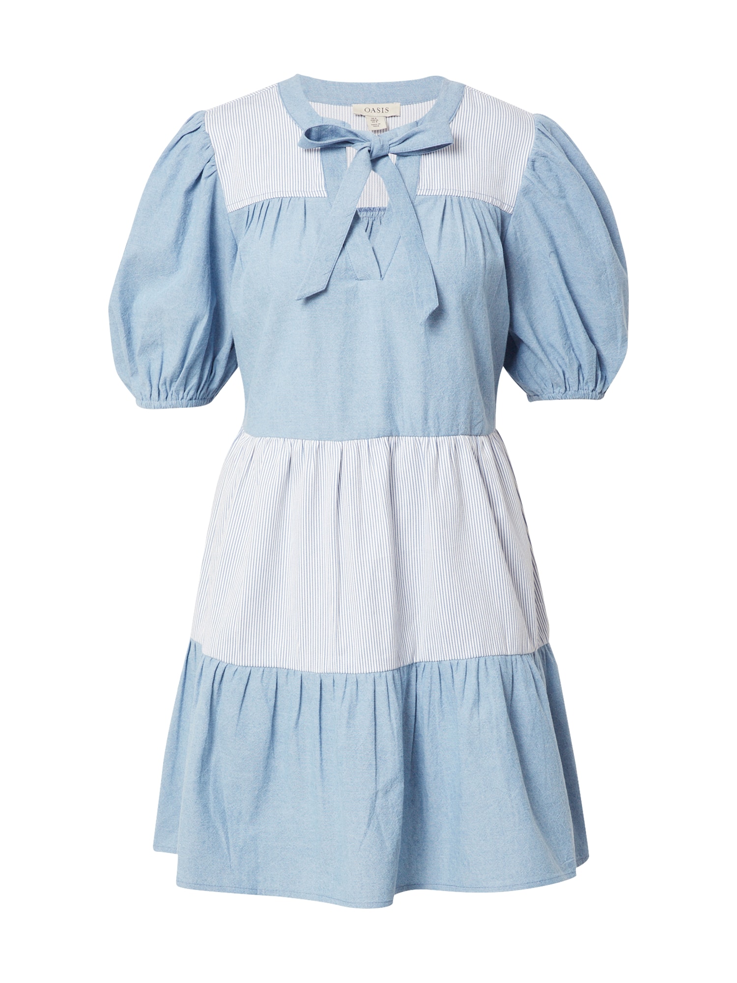 Oasis Dolga srajca  moder denim / bela