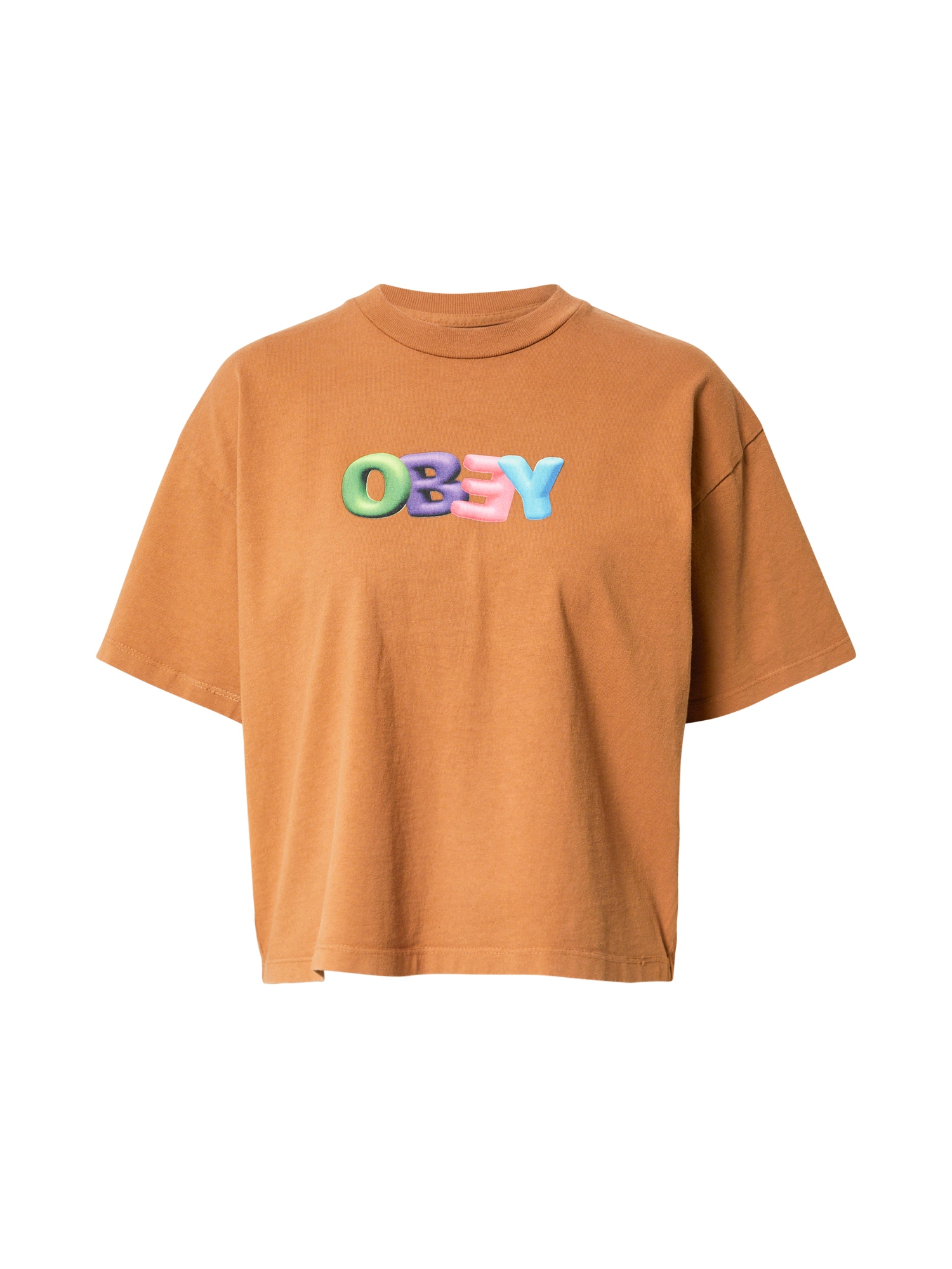 Obey Majica  kamela / svetlo zelena / lila / roza