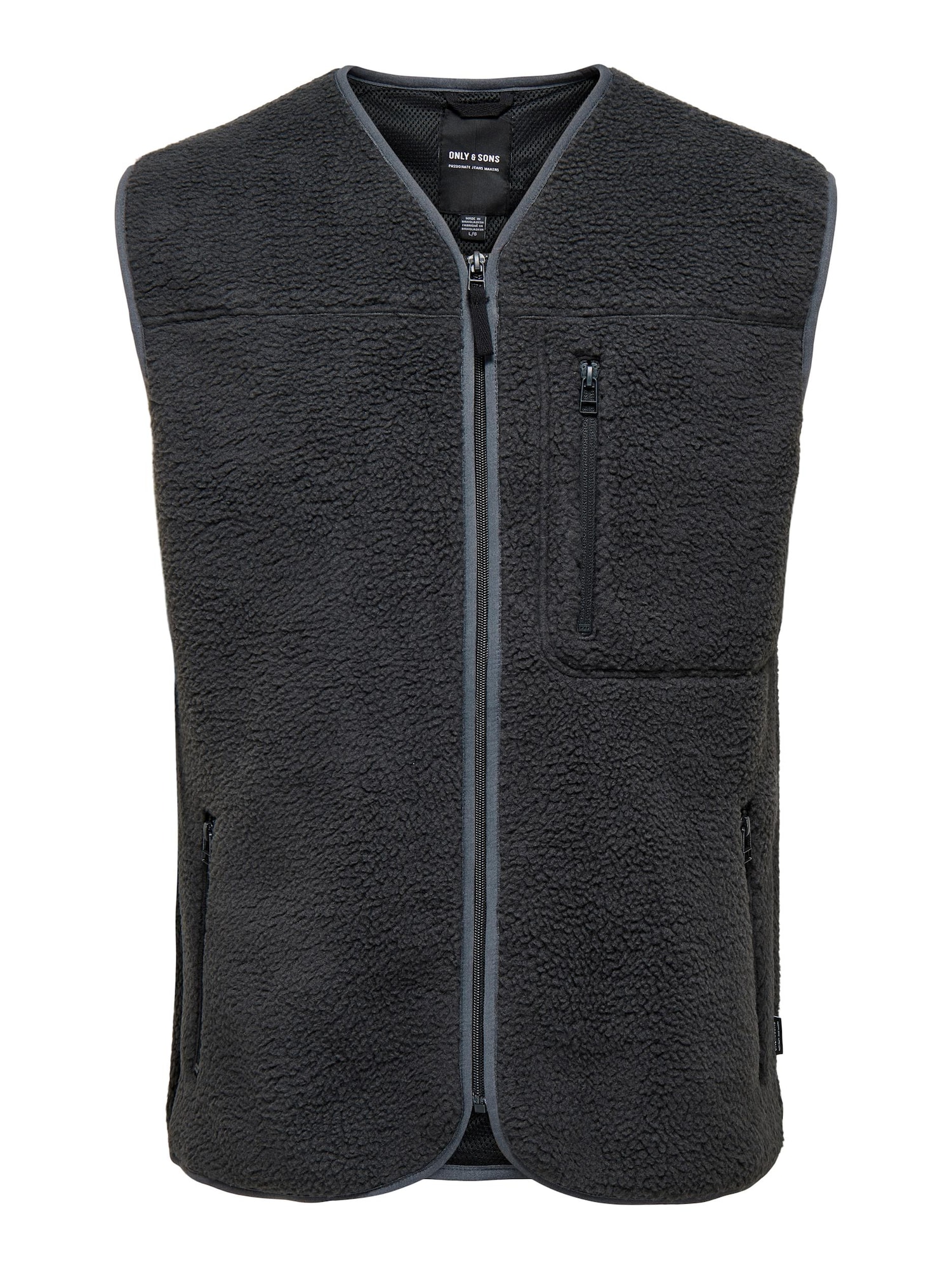 Only & Sons Brezrokavnik 'HOUSTON'  bazaltno siva