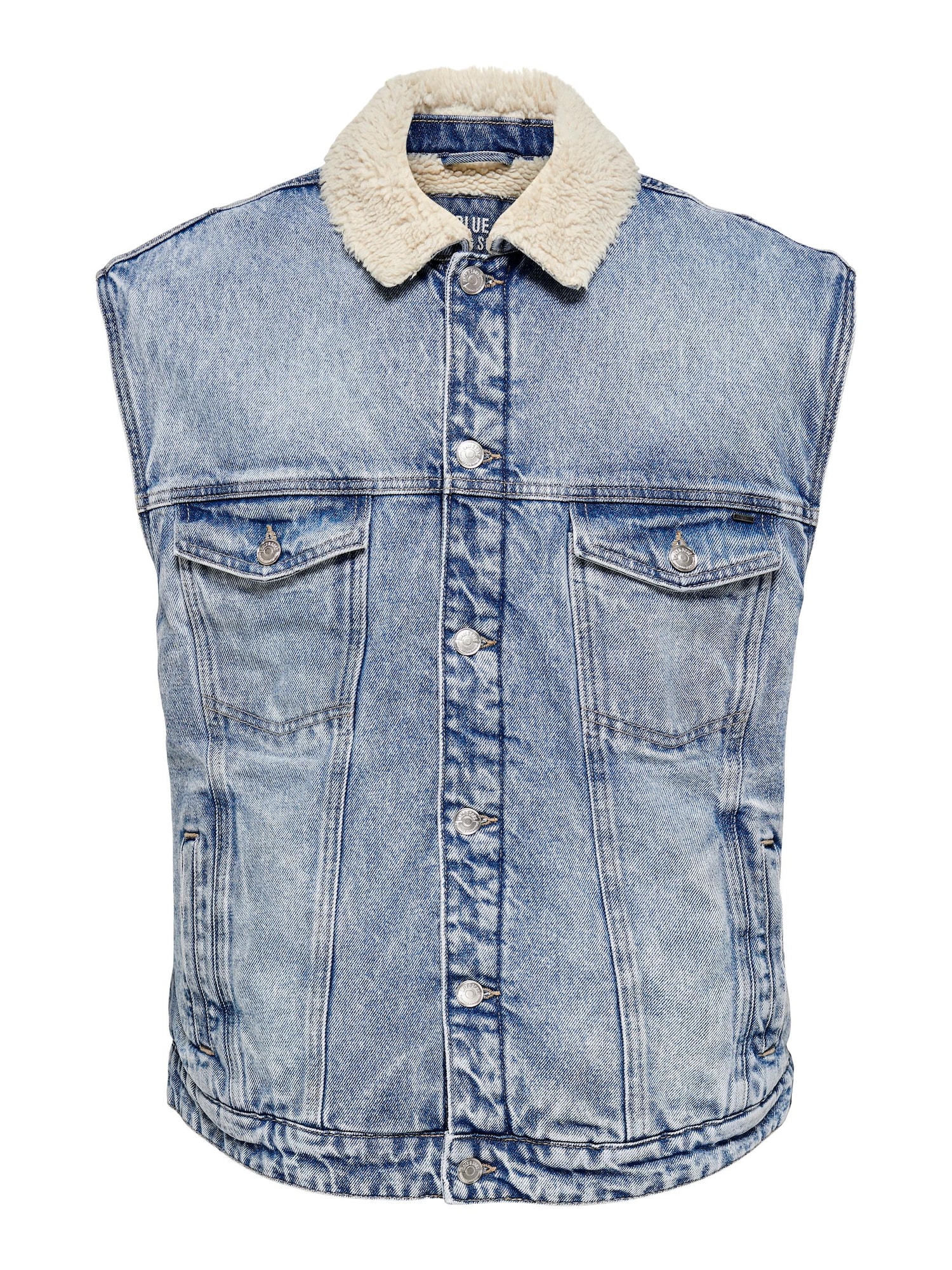 Only & Sons Brezrokavnik 'Rick'  moder denim