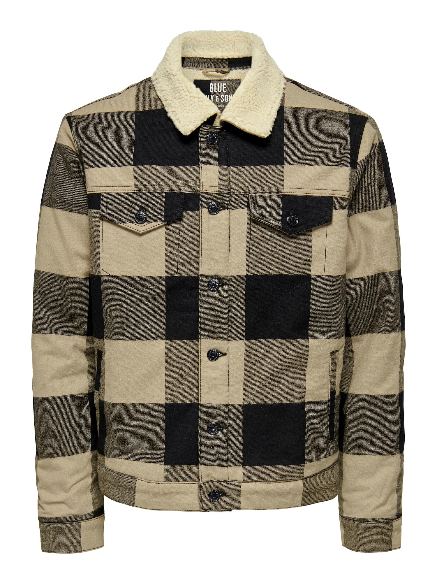 Only & Sons Prehodna jakna 'Louis'  pesek / črna / pegasto črna