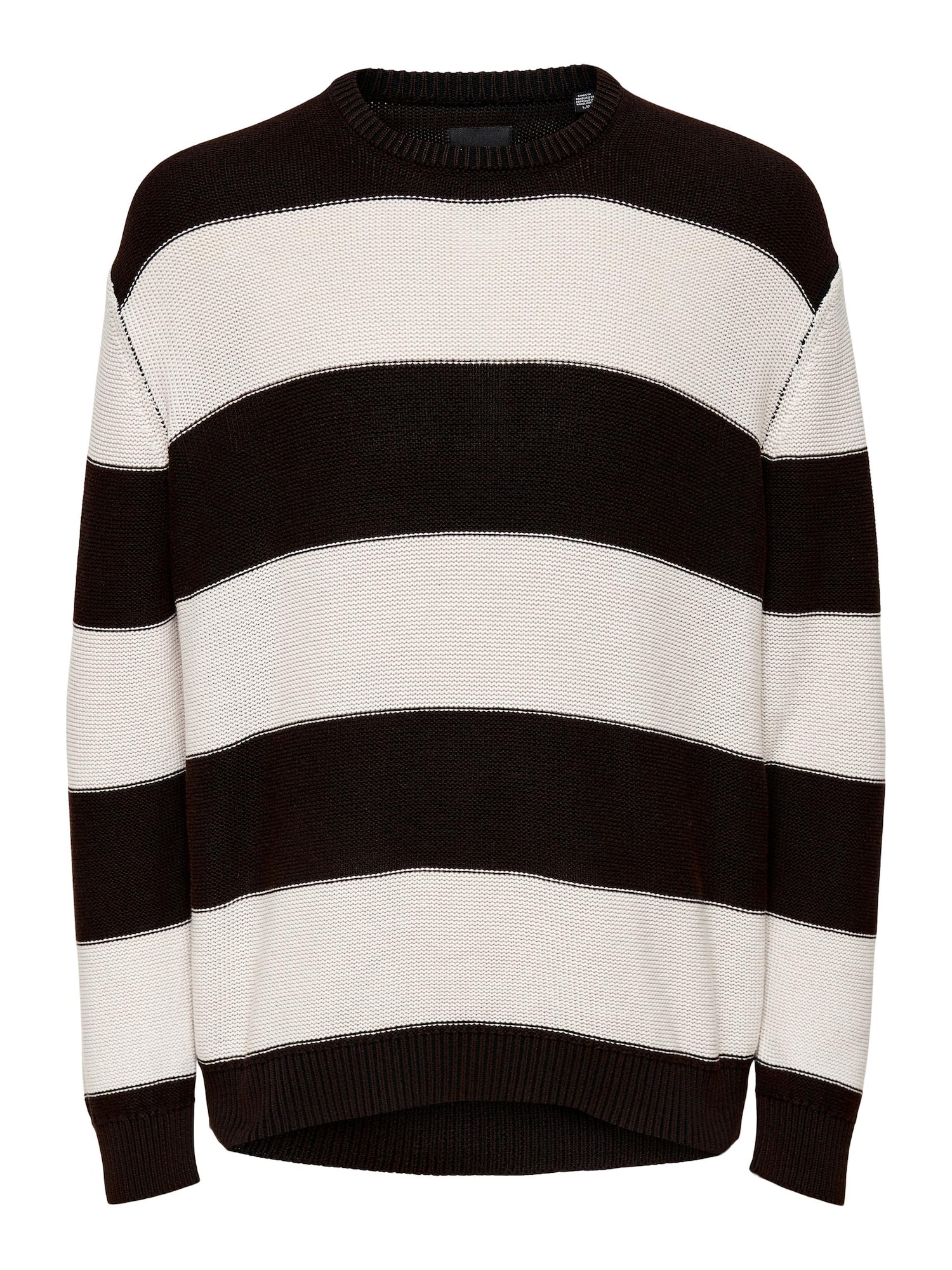 Only & Sons Pulover 'PAUL'  črna / bela