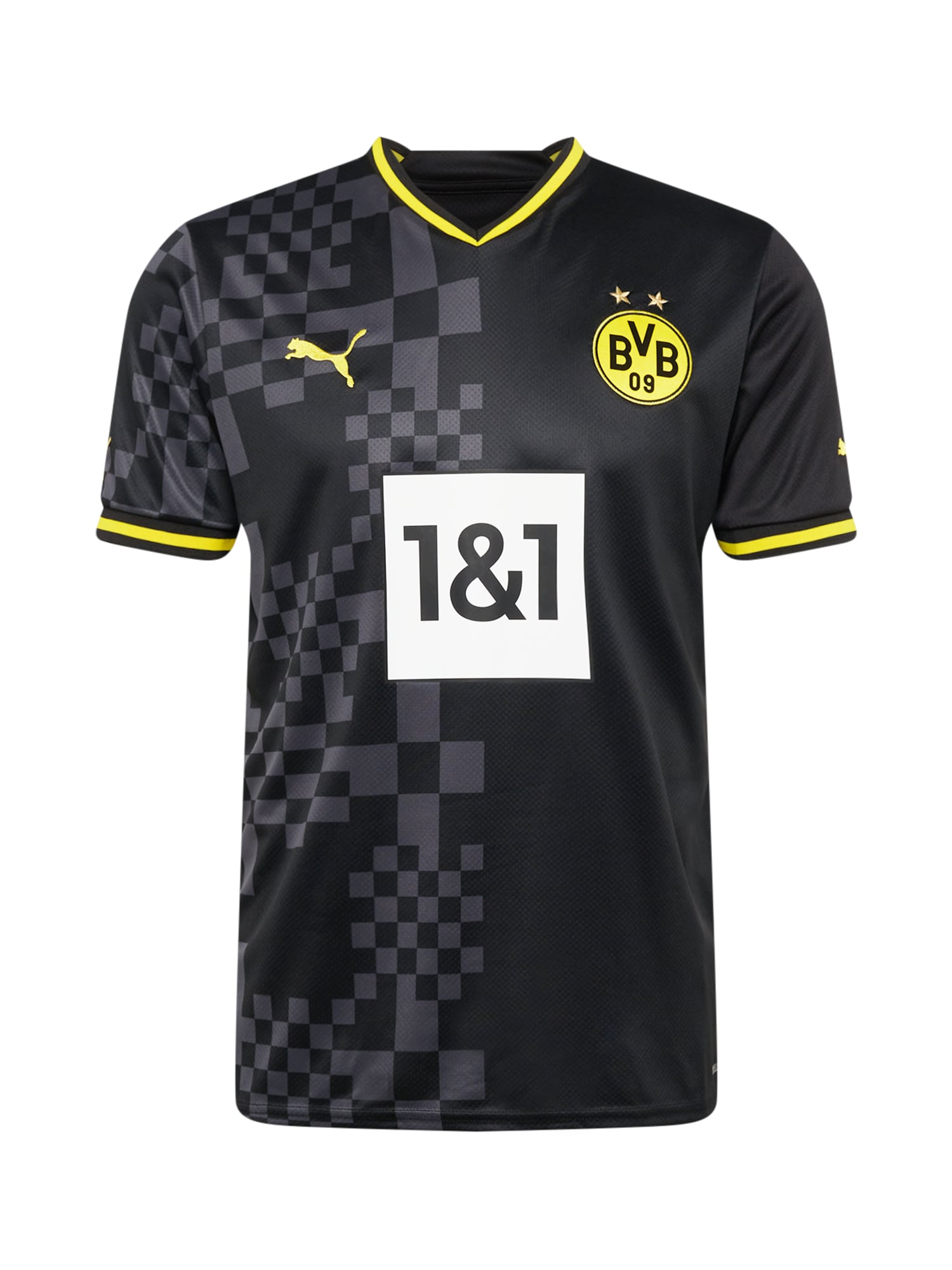 PUMA Dres 'Borussia Dortmund 2022/2023'  neonsko rumena / kamen / črna / bela