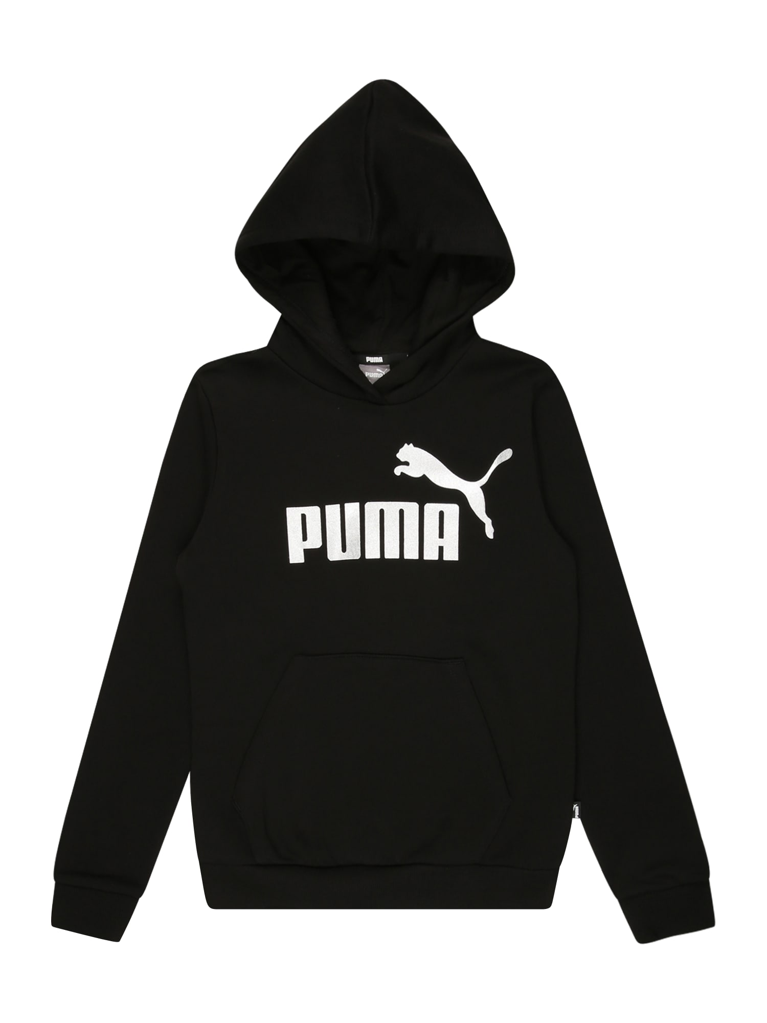 PUMA Majica  črna / bela