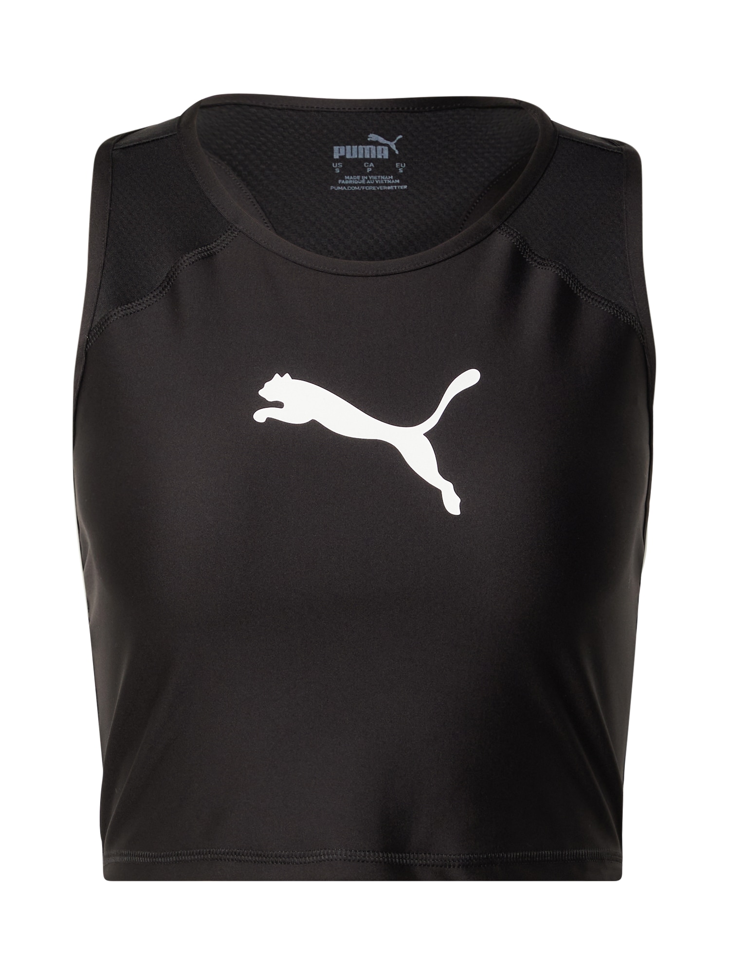 PUMA Športni top 'Fit Eversculpt Fitted Tank'  črna / bela