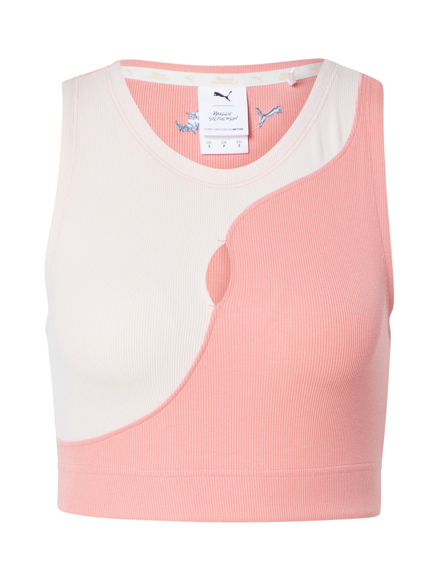 PUMA Športni top  rosé / off-bela