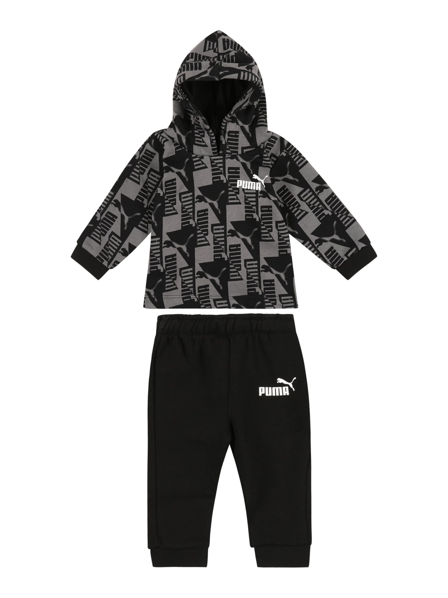 PUMA Trenirka za tek  siva / črna / bela