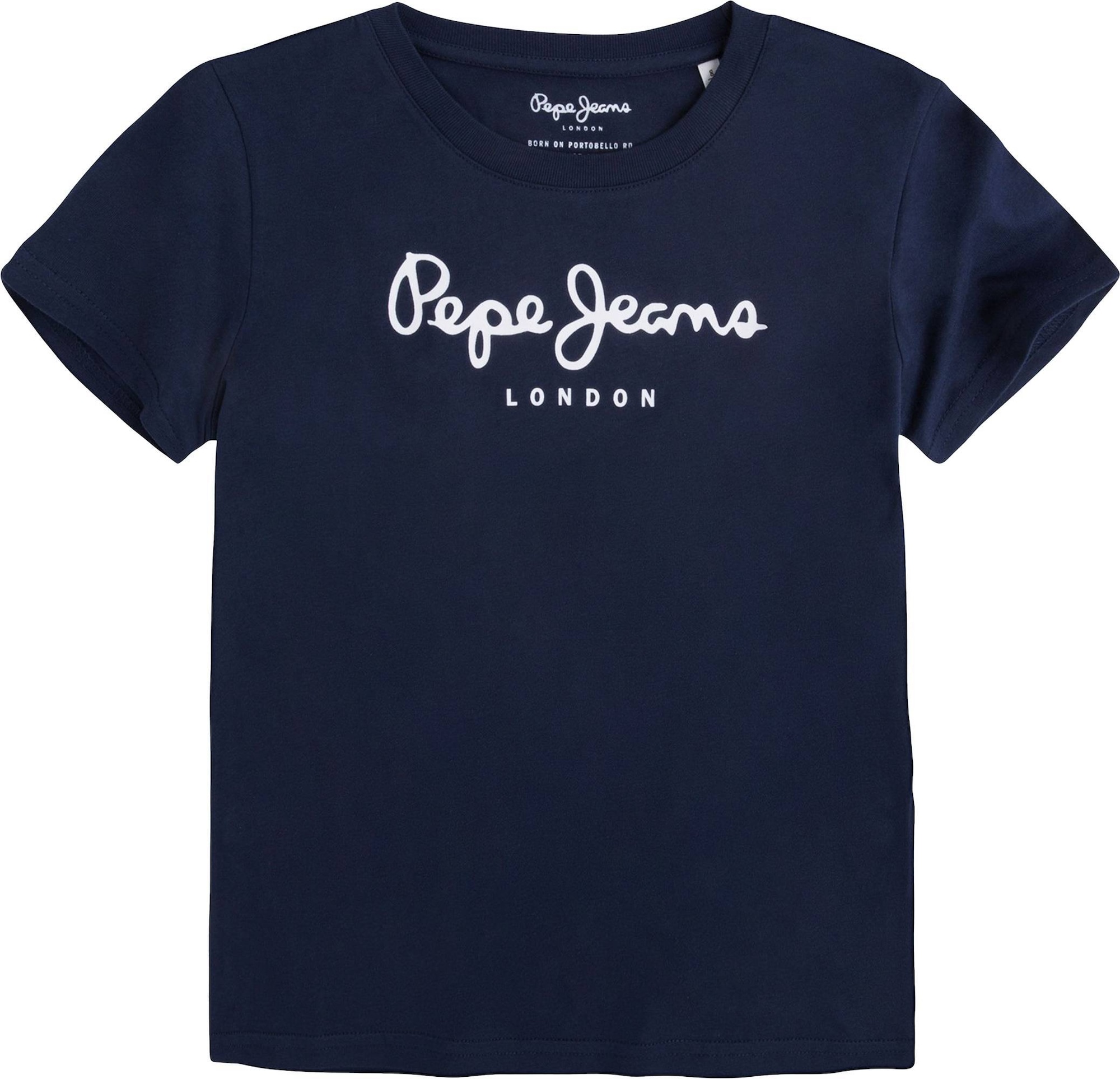 Pepe Jeans Majica 'Art'  temno modra / bela