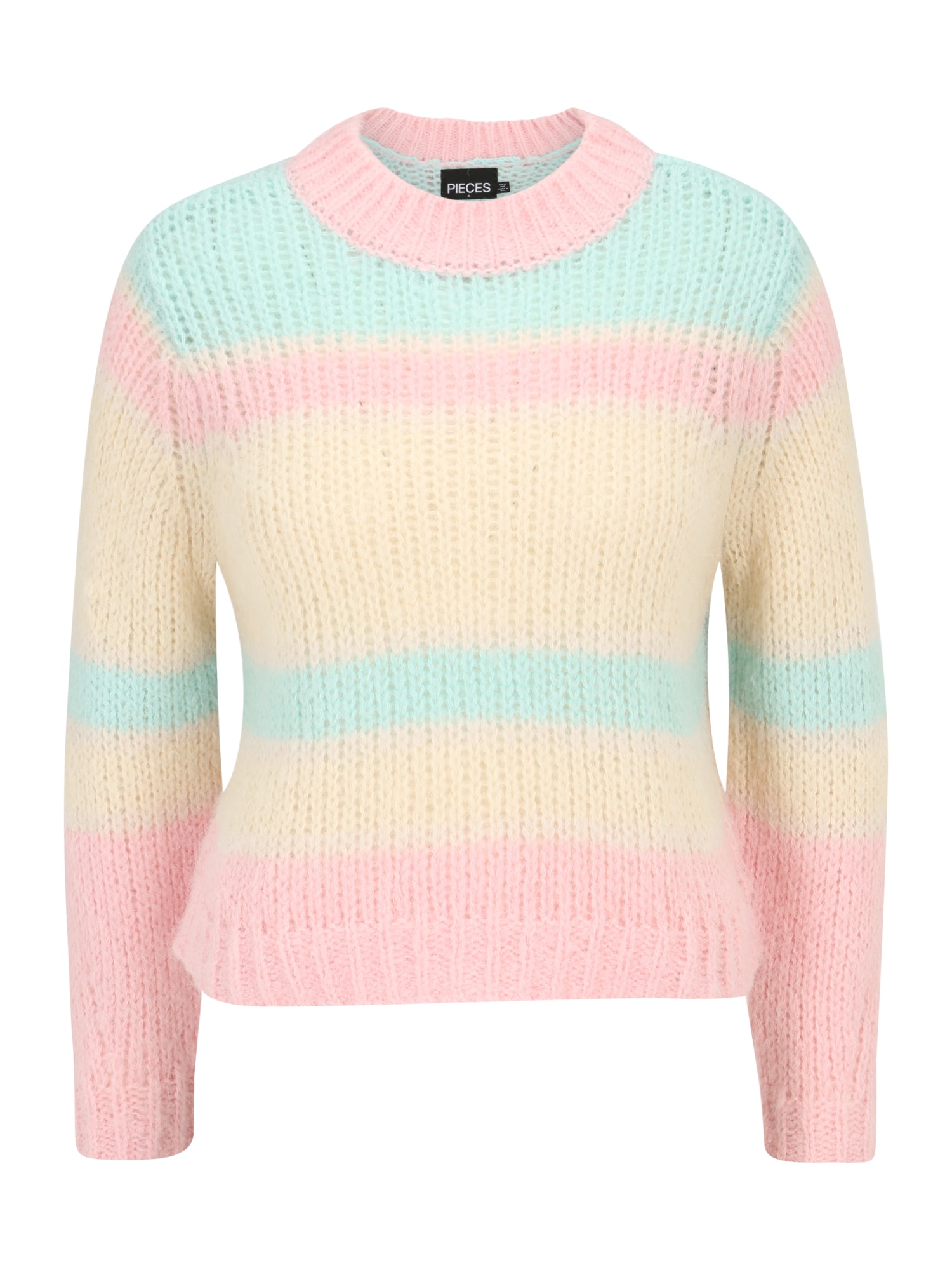 Pieces Petite Pulover 'Carman'  korala / roza / roza / bela