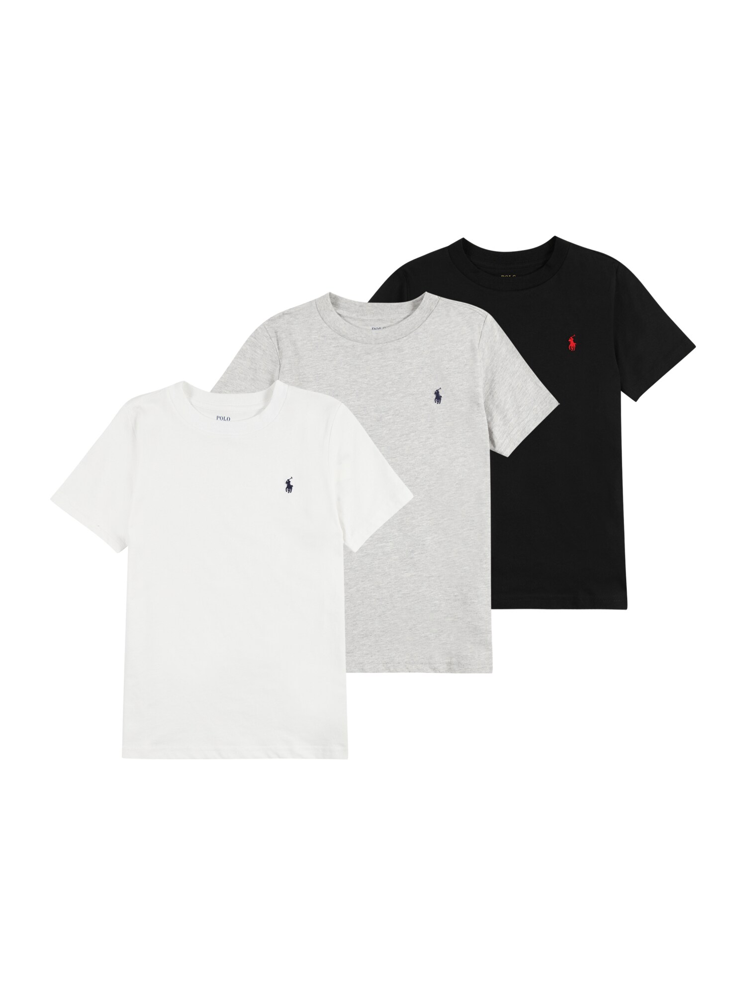 Polo Ralph Lauren Majica  svetlo siva / rdeča / črna / bela