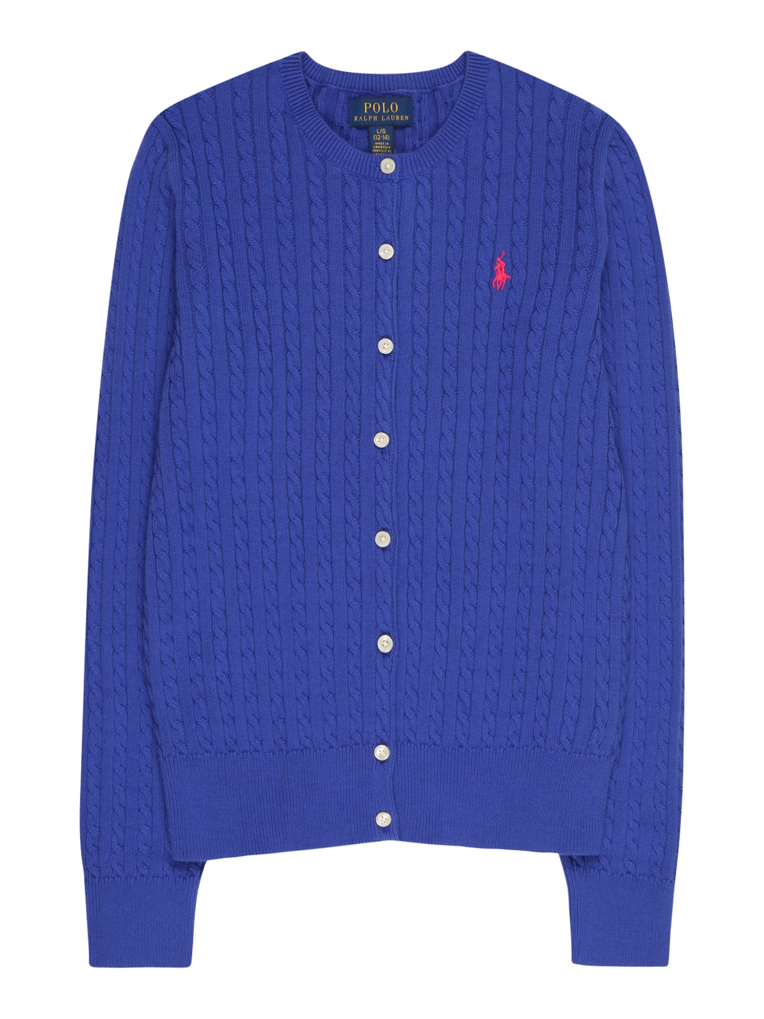 Polo Ralph Lauren Pletena jopa  kraljevo modra / oranžna
