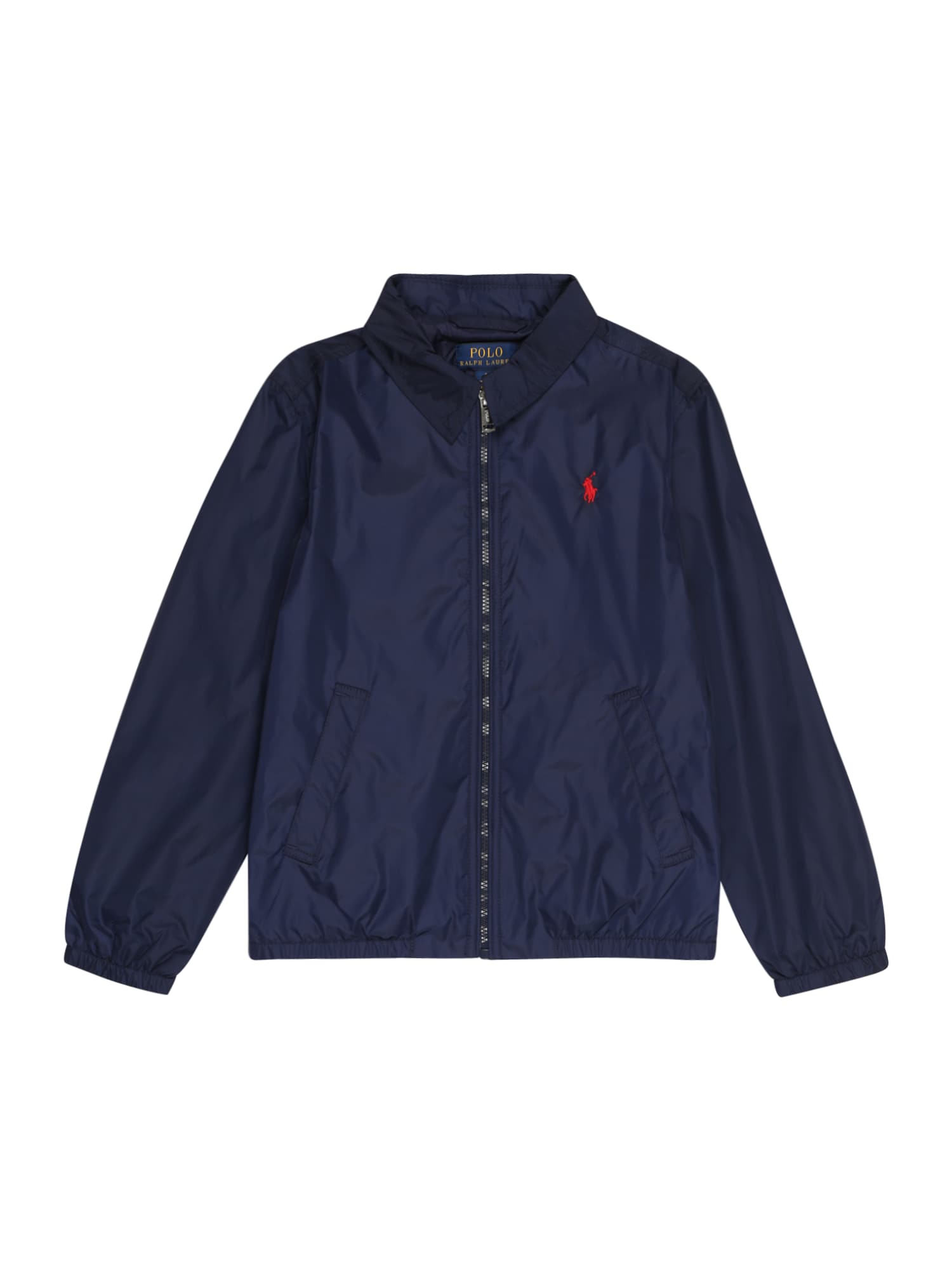 Polo Ralph Lauren Prehodna jakna 'BAYPORT'  temno modra / živo rdeča