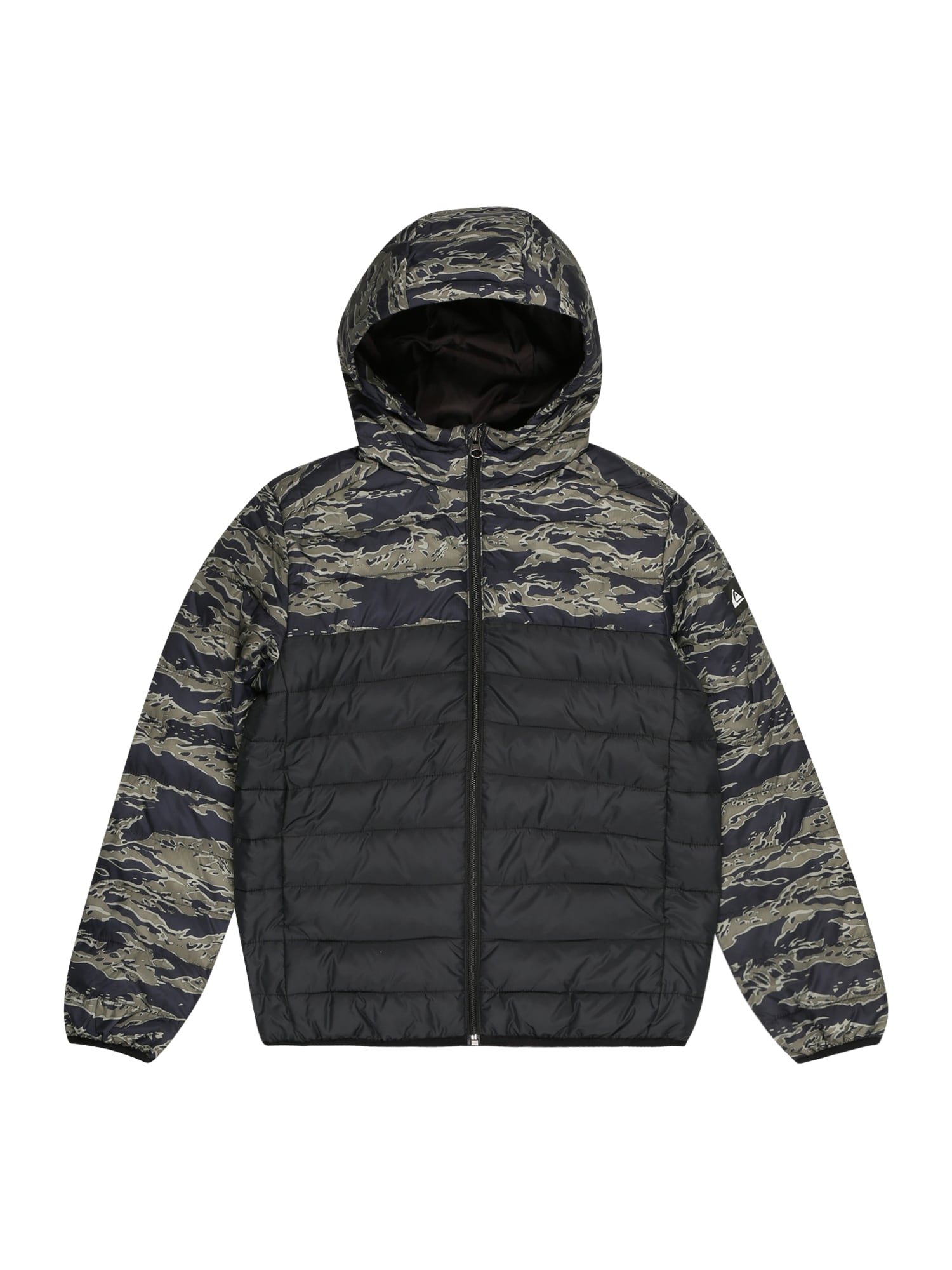 QUIKSILVER Športna jakna 'Scaly'  siva / zelena / črna