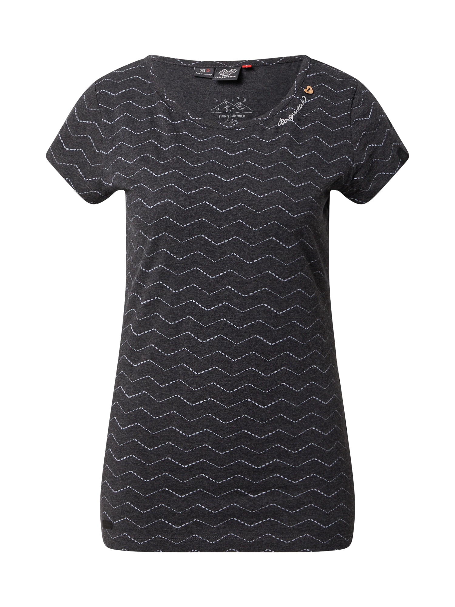 Ragwear Majica 'MINT'  temno siva / bela