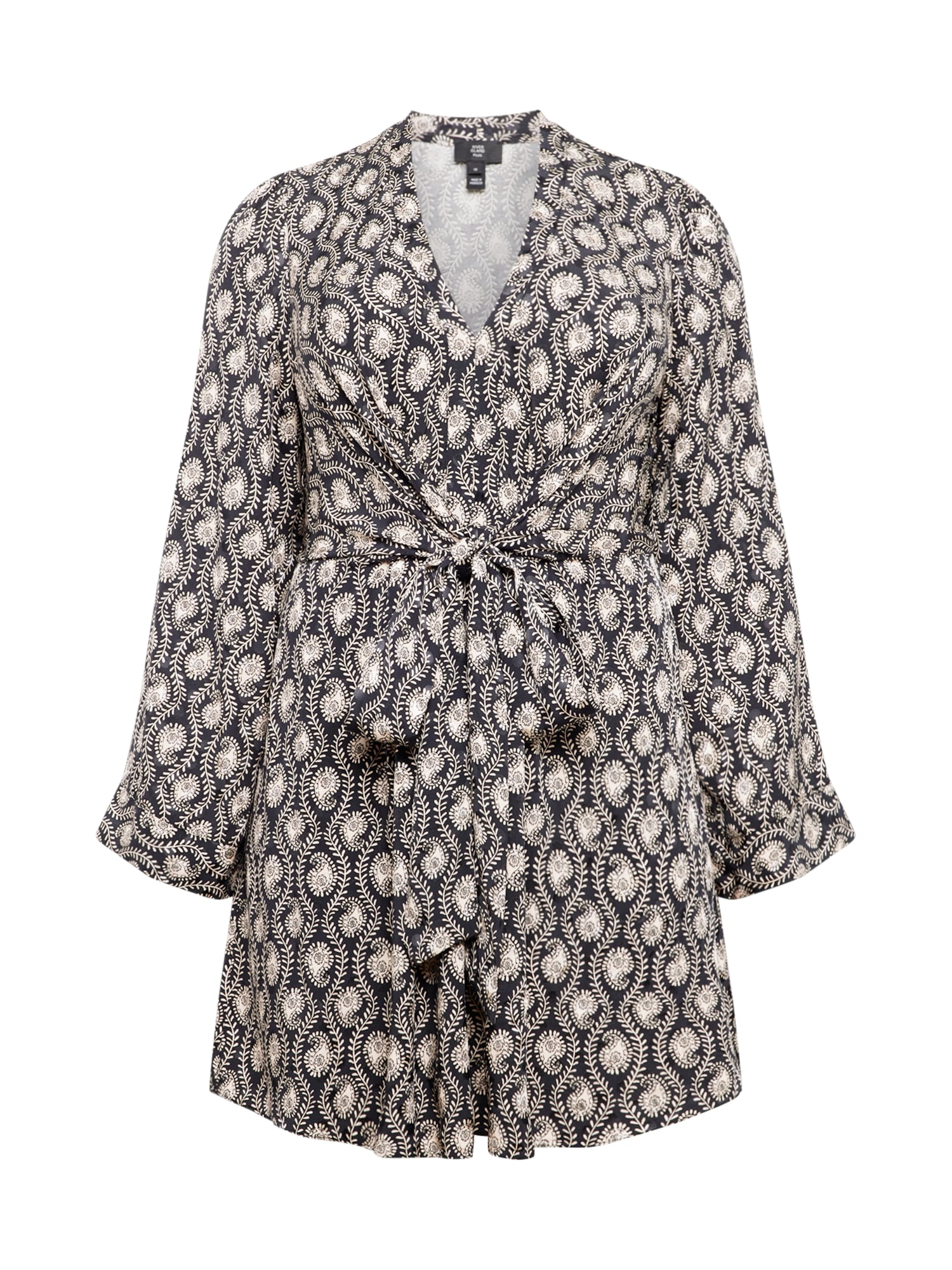 River Island Plus Obleka  črna / off-bela