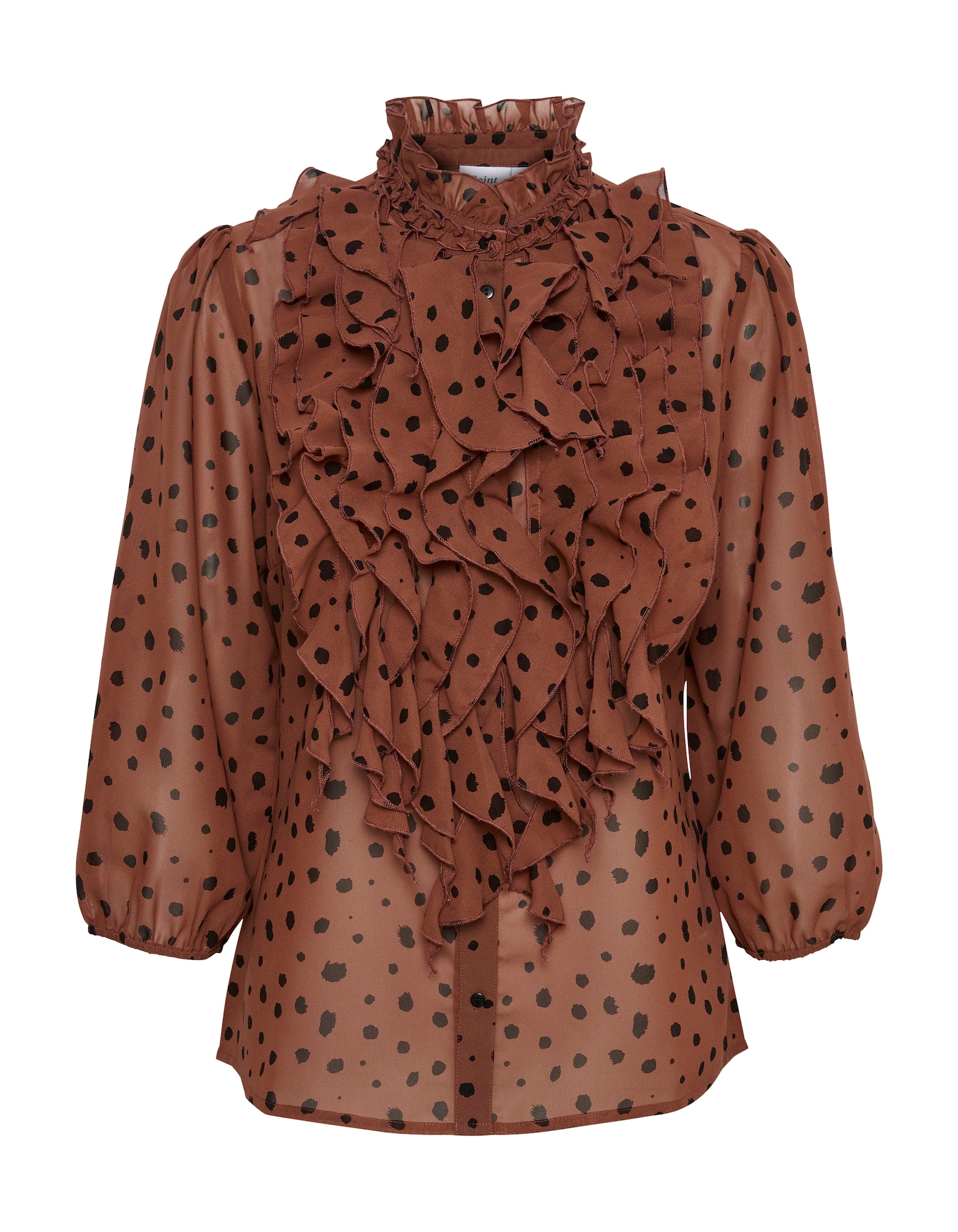 SAINT TROPEZ Bluza 'Lilja'  karamel / črna